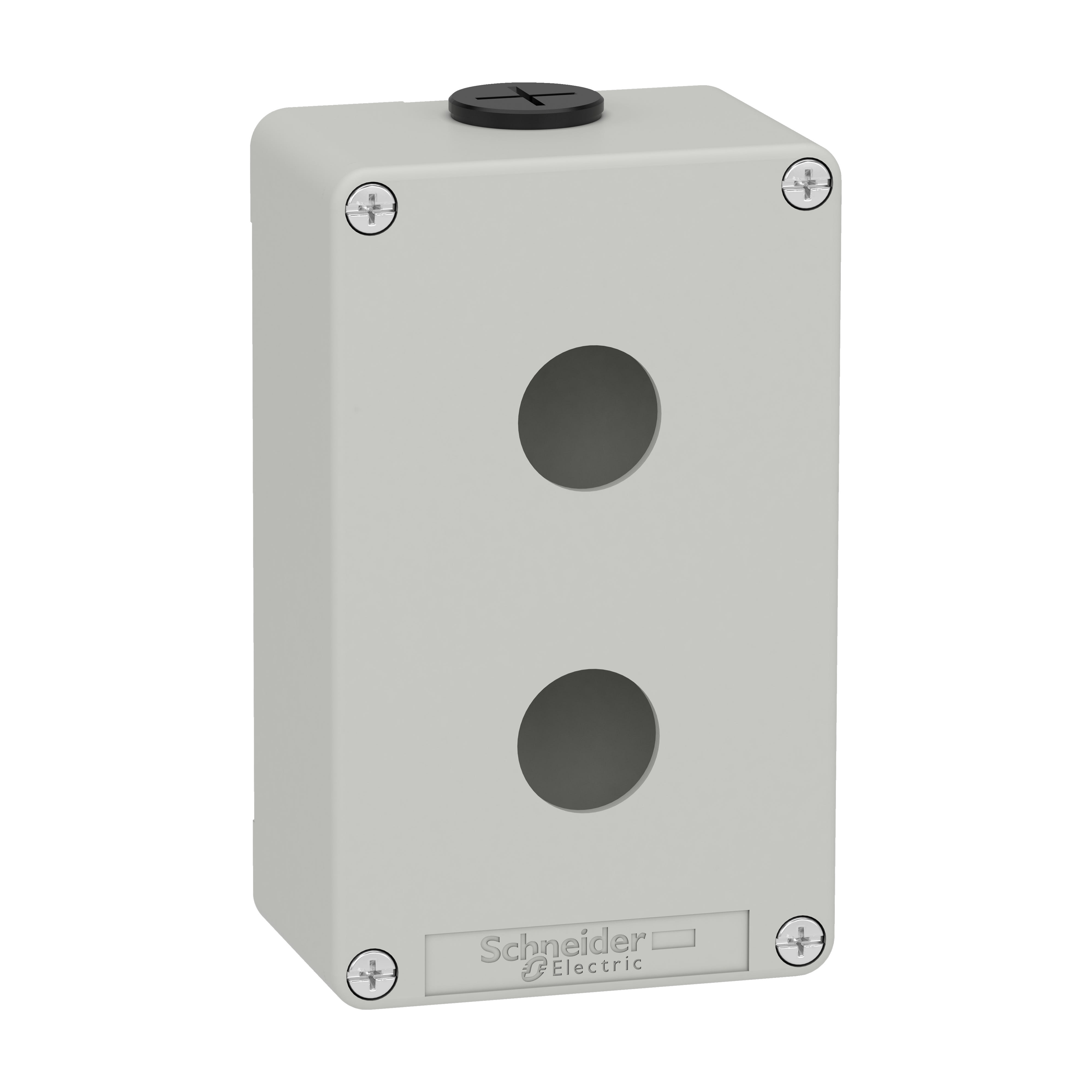 Schneider Electric - Trykknappboks metall grå for 2