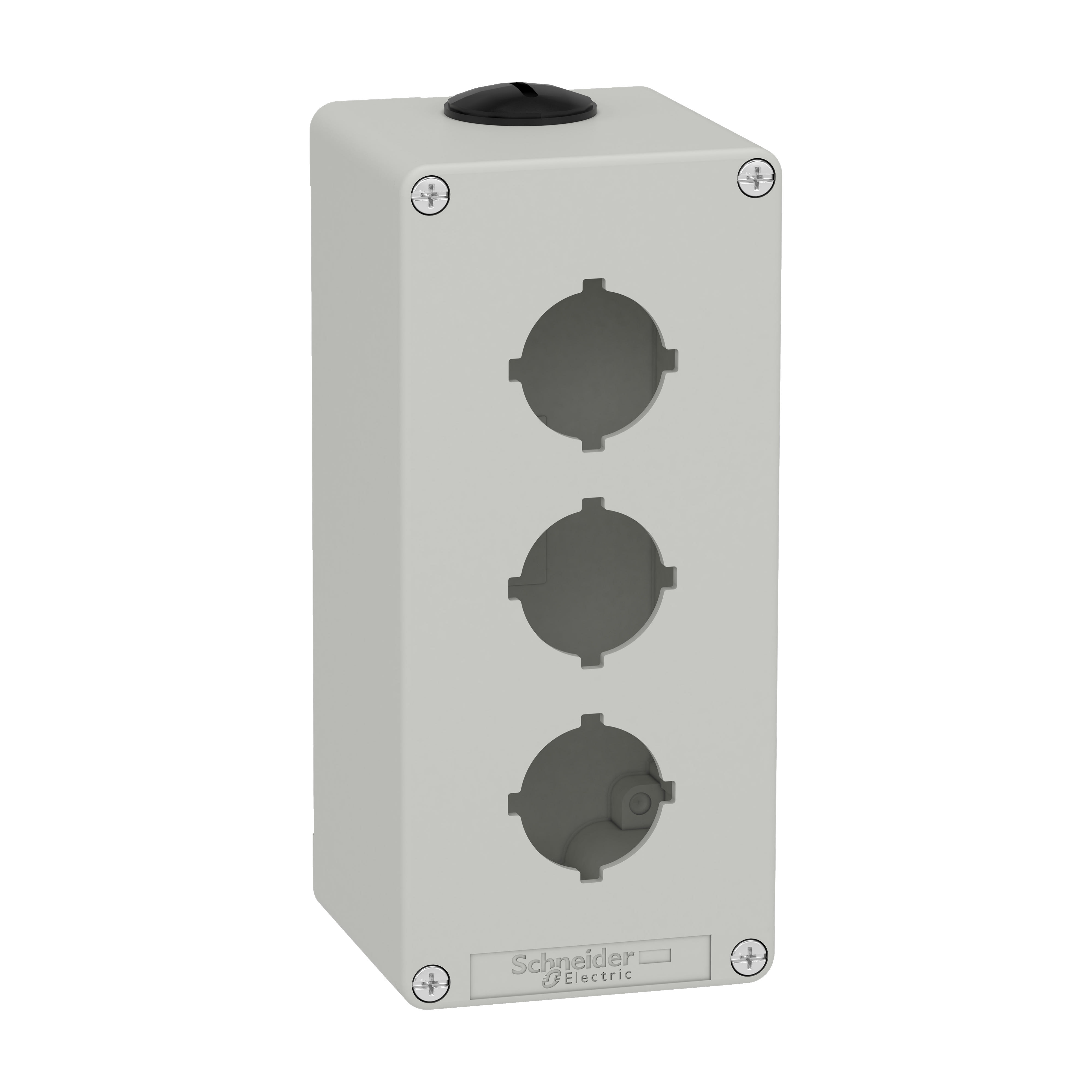Schneider Electric - Trykknappboks metall grå høy f