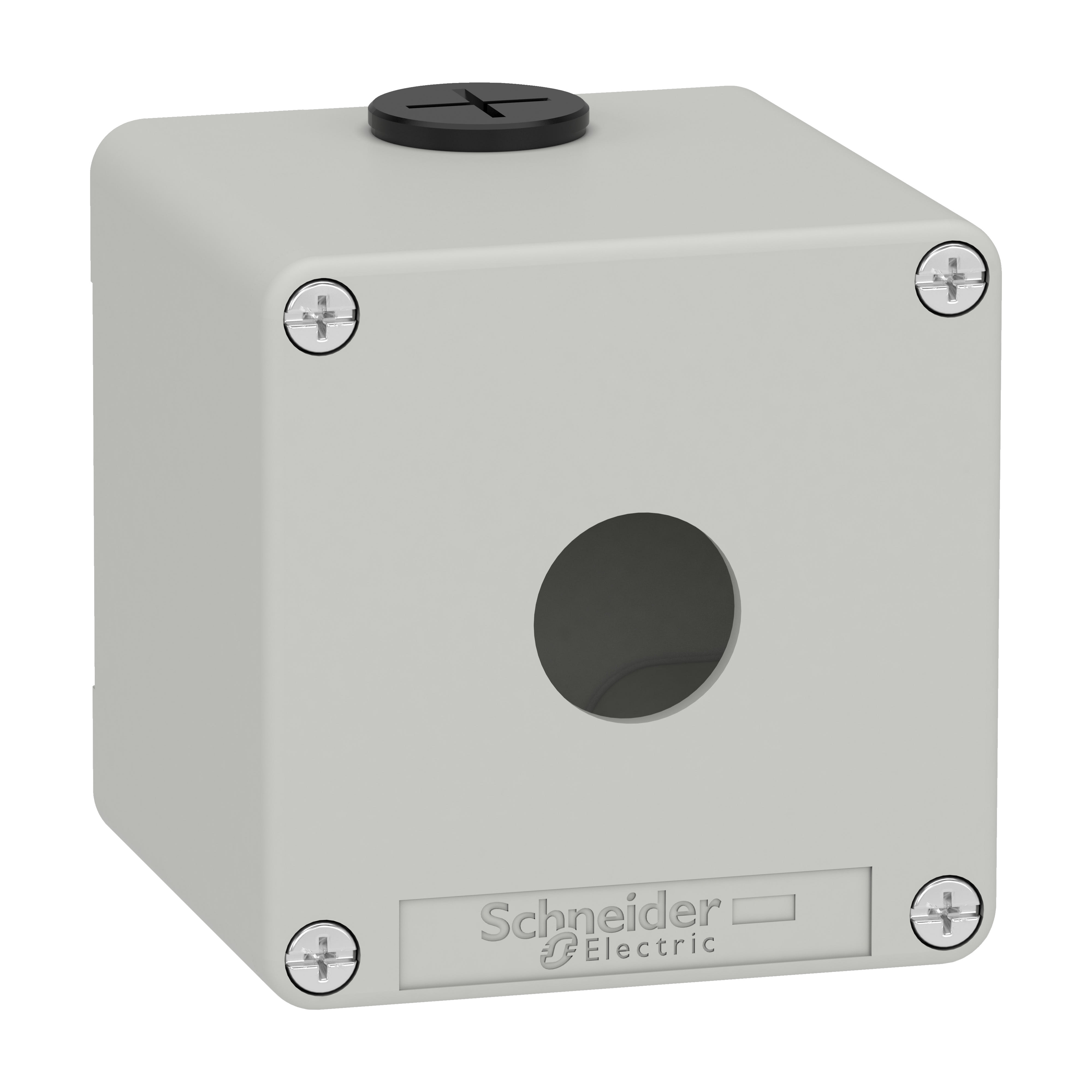 Schneider Electric - Trykknappboks metall grå høy f