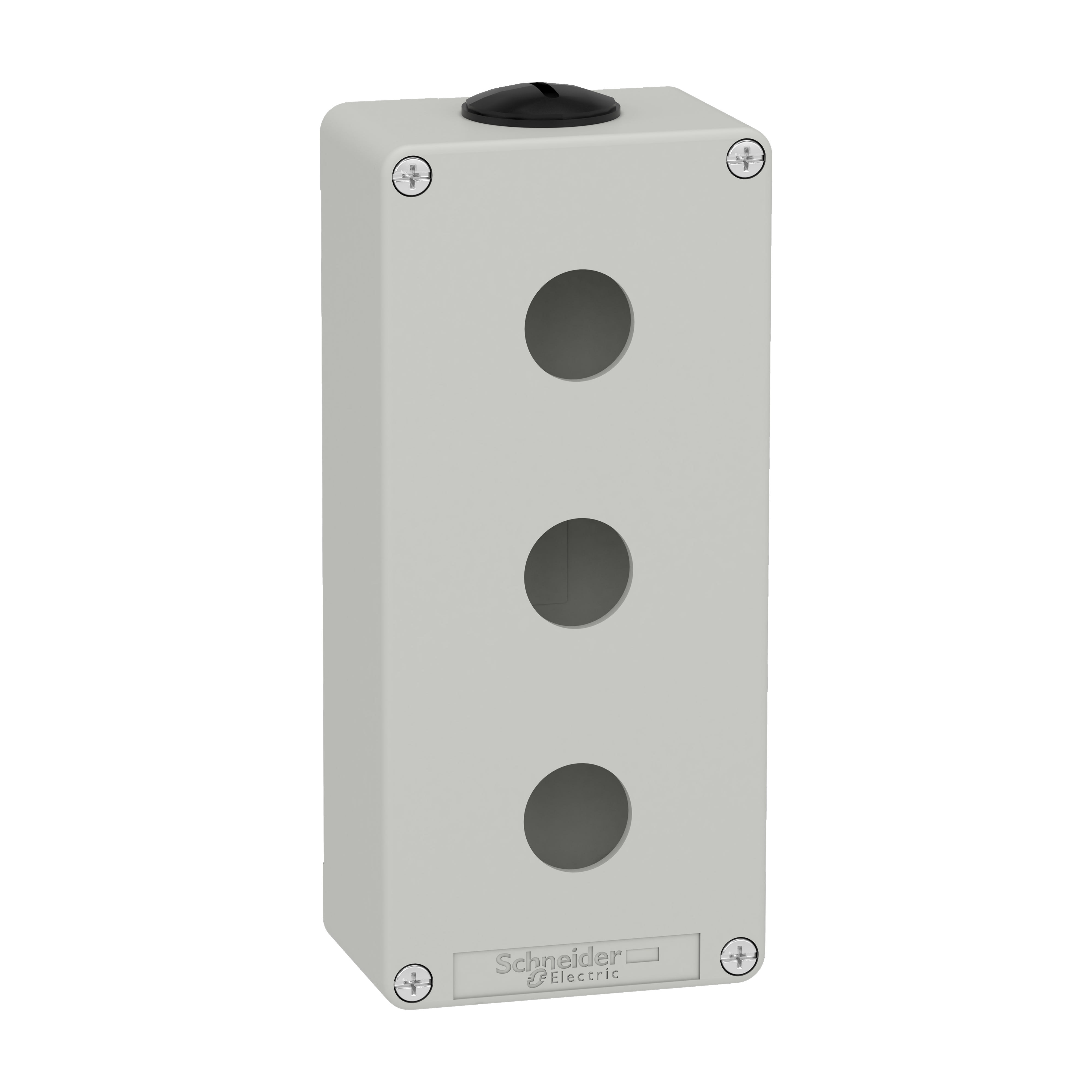 Schneider Electric - Trykknappboks metall grå for 3