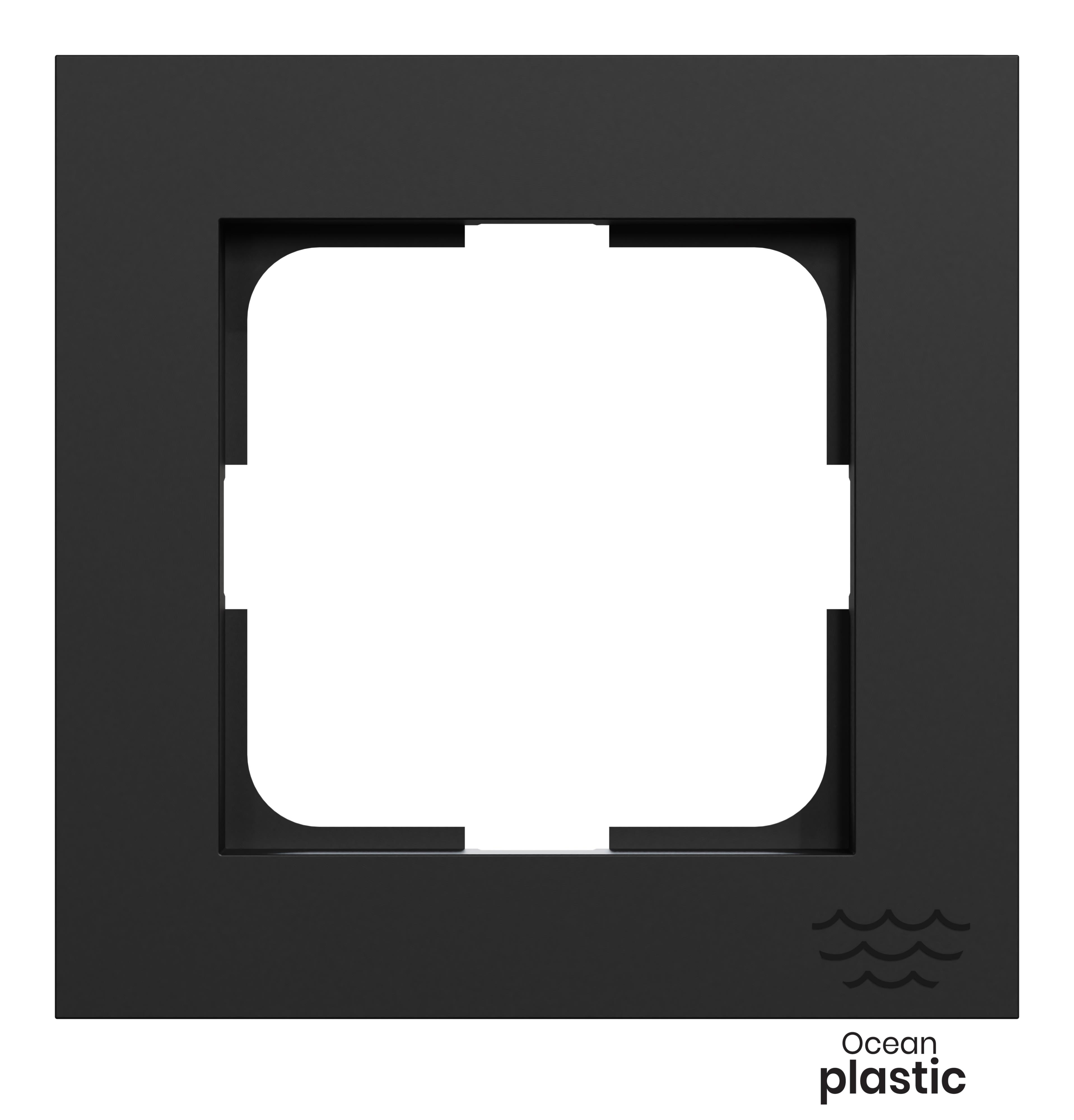 ELKO - Kombinasjonsplate med 1 hull i ELKO Havplast Plusdesign. For bruk i innfelt installasjon eller kappe