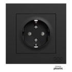ELKO - Enkel innfelt stikkontakt med jord i ELKO Havplast Plus design.