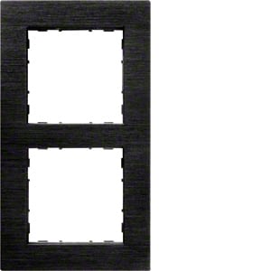 Hager - RAMME DOBBEL ART ALUMINIUM ANT