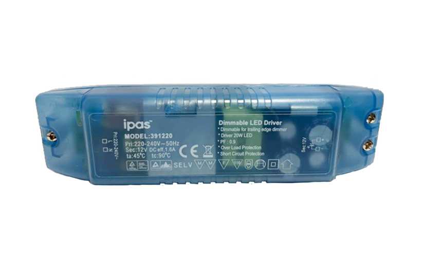 IPAS - IPAS LED driver 12V 20W Dimmebar med GLE