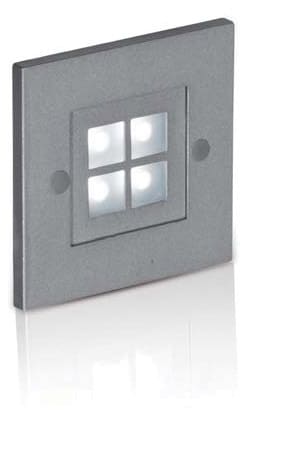 IPAS - IPAS Kvadro 1w WW LED Mlrt alu Veggarmatur trapp/korridor