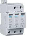 Hager - Overspenningsvern type 2, 3x230V IT, m. signal, Uc 440V, Up ≤ 2,2kV, In 20kA, Iimp 40kA