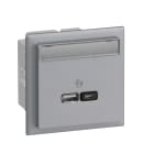 Schneider Electric - CYB USB Type A+C lader - alu INS60523