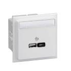 Schneider Electric - CYB USB Type A+C lader - hvit INS60522