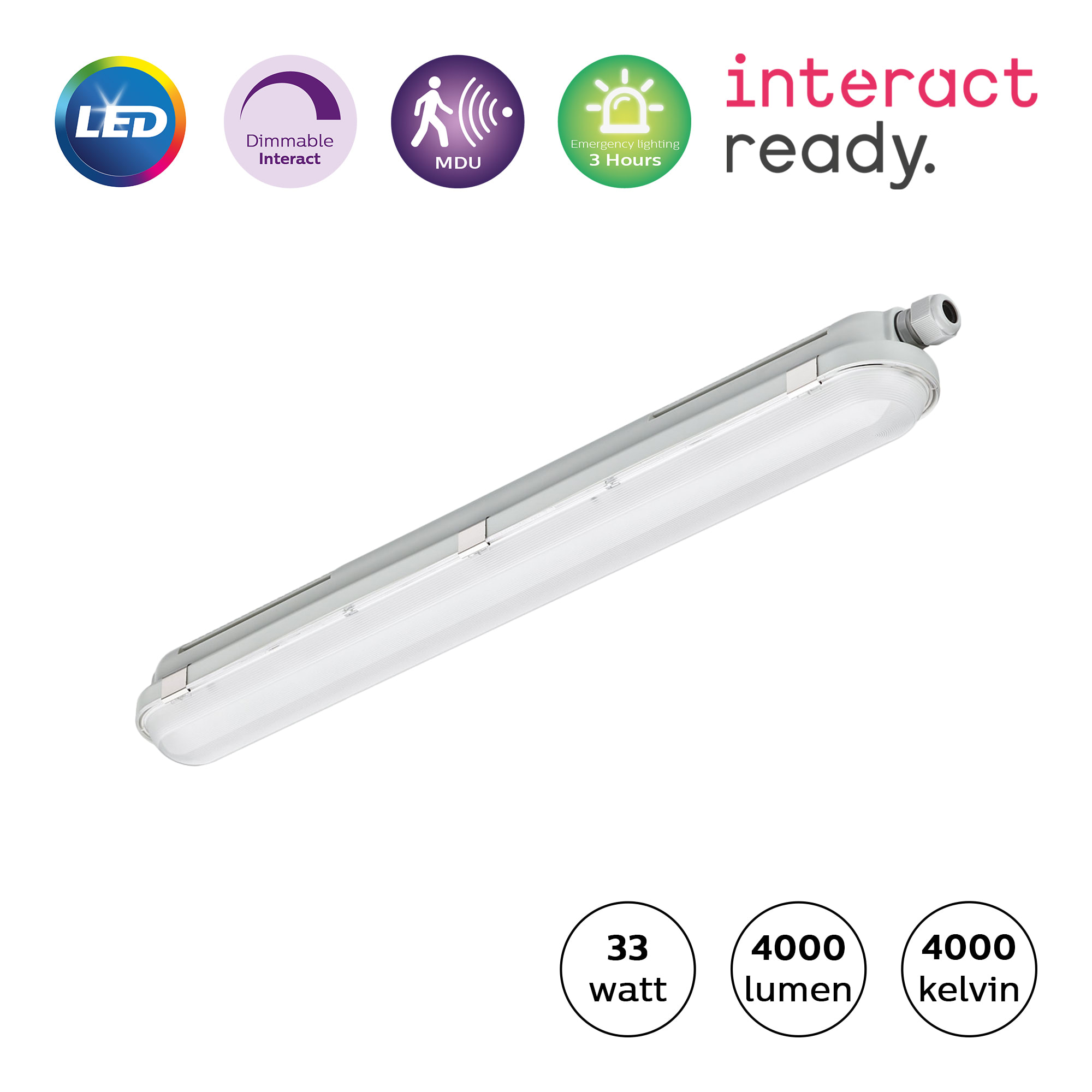 Philips - Coreline Waterproof Gen2 LSC WT120C G2 LED40S/840 IA1 ELB3 L1200