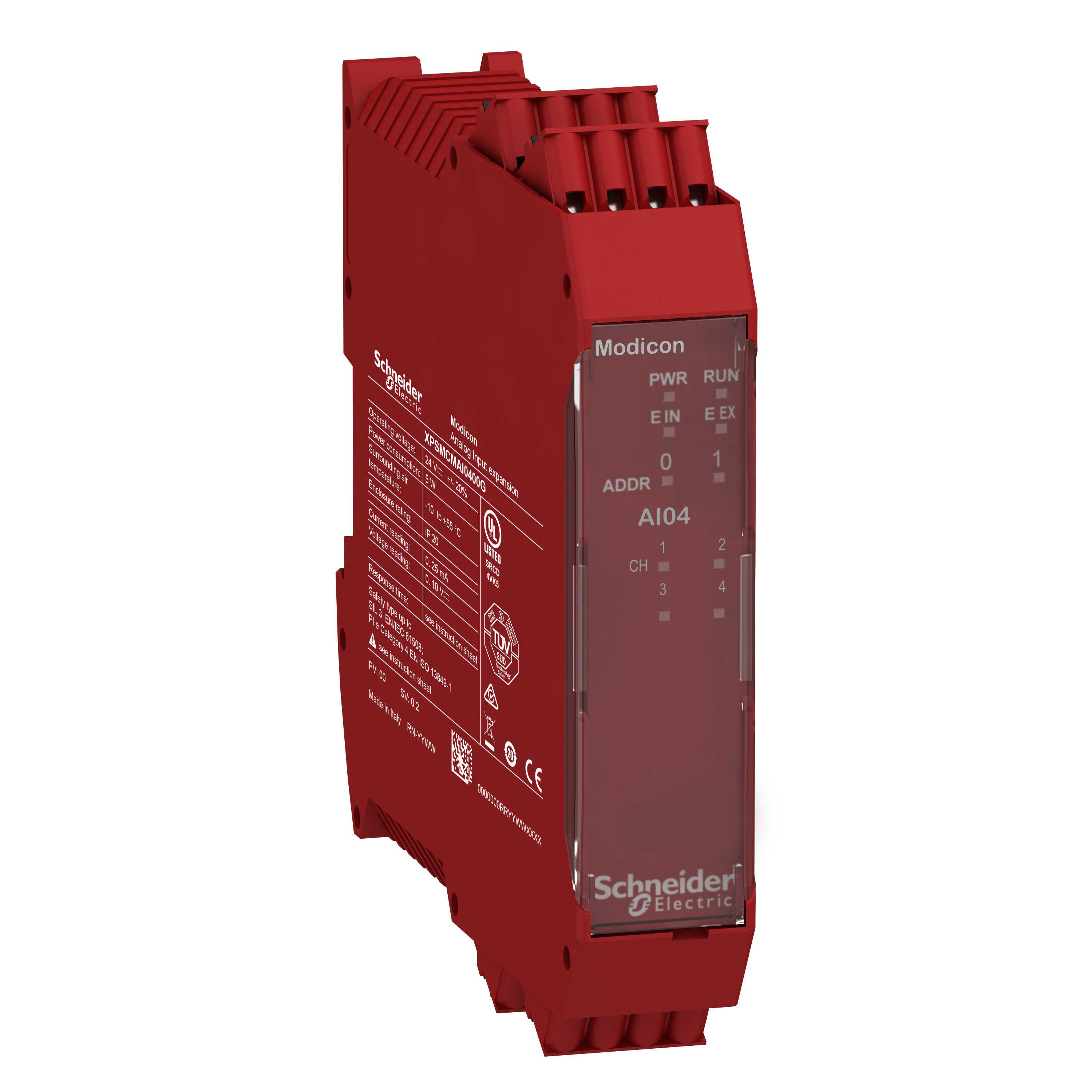 Schneider Electric - 4 analoge inngangsklemmer med XPSMCMAI0400G