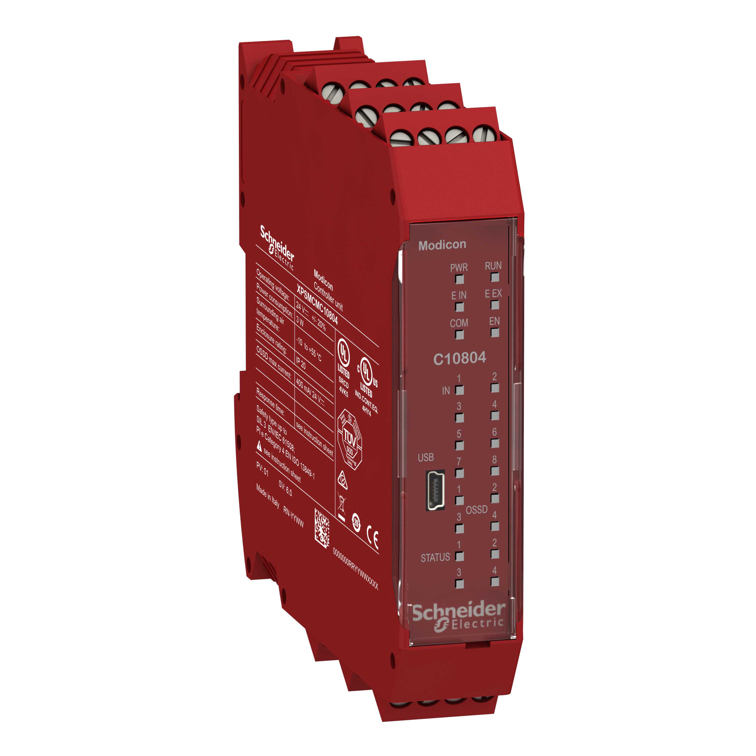 Schneider Electric - Sikkerhetskontroller 8 innganger 4 utganger med skruklemmer