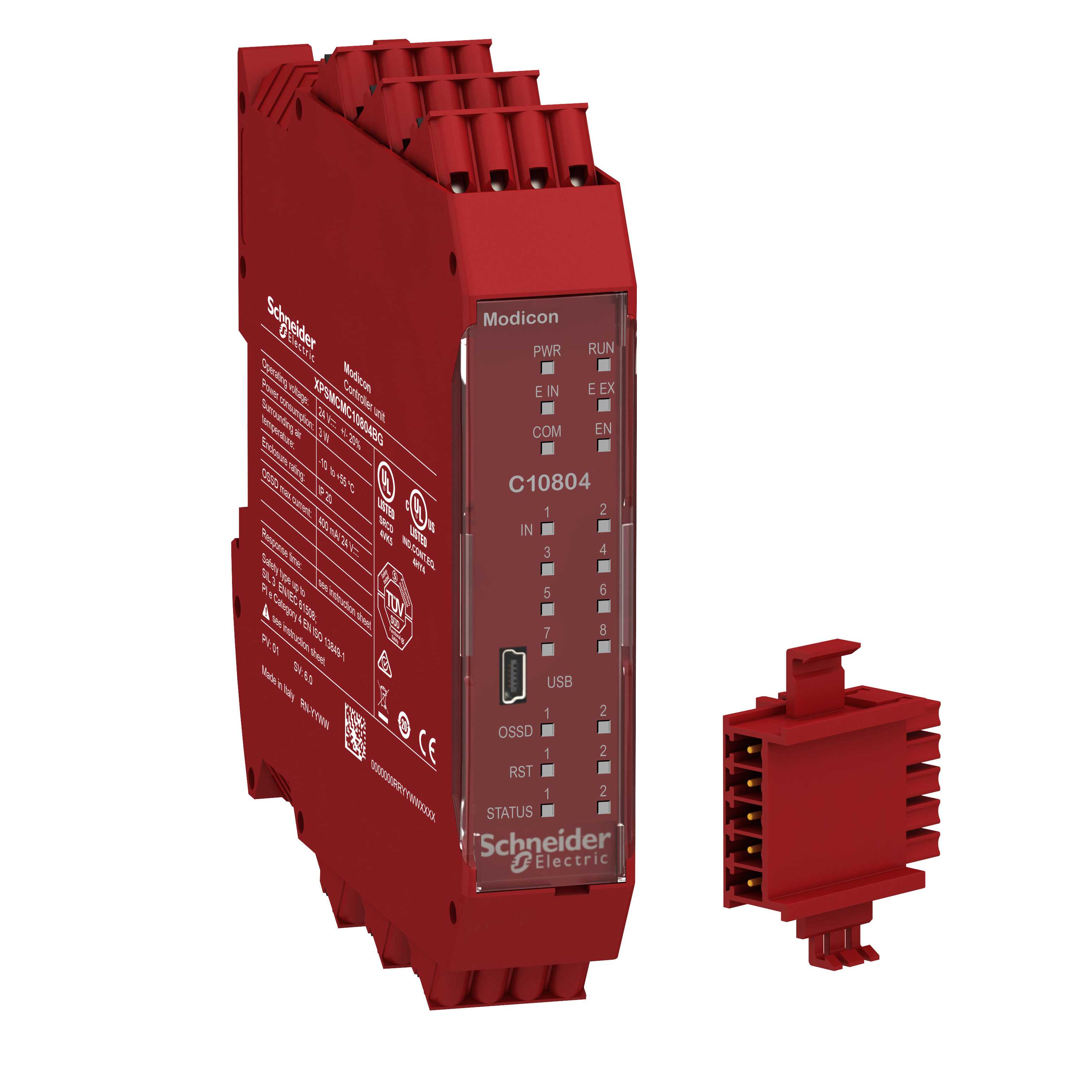 Schneider Electric - Sikkerhetkontroller 8 inng. 4 XPSMCMC10804BG