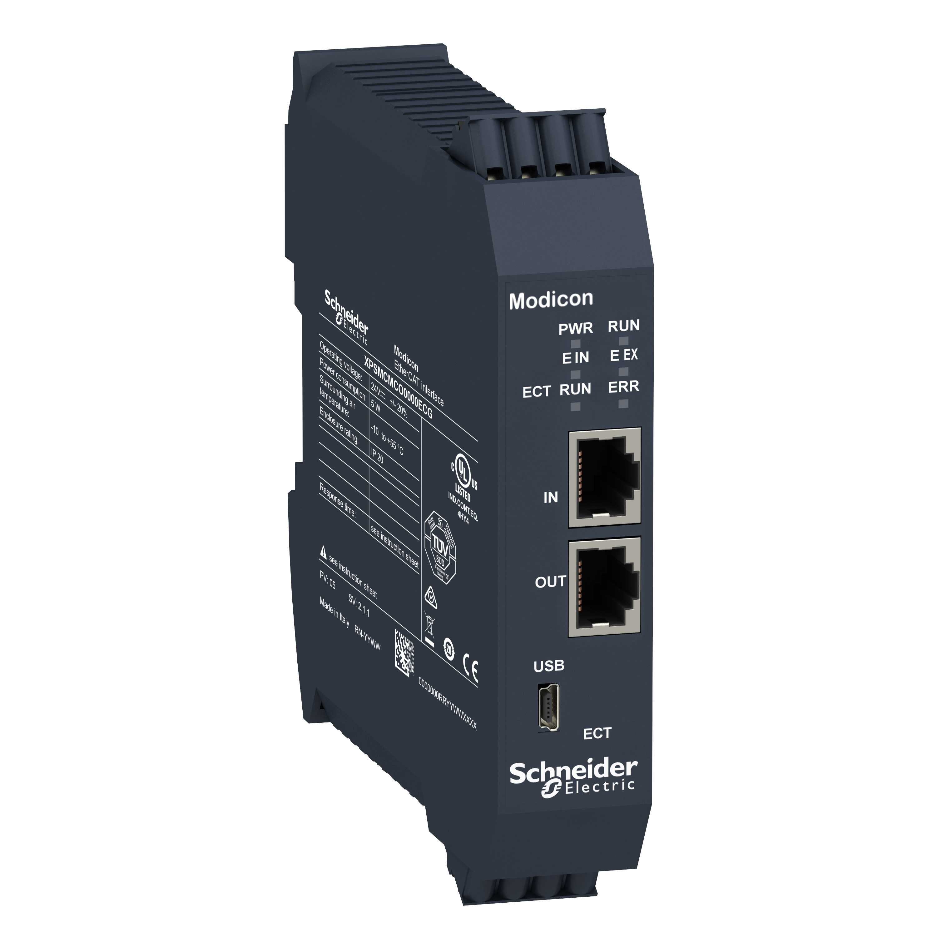 Schneider Electric - Ethercat  diagnostisk utvidelsesmodul for Modicon MCM med fjærklemmer