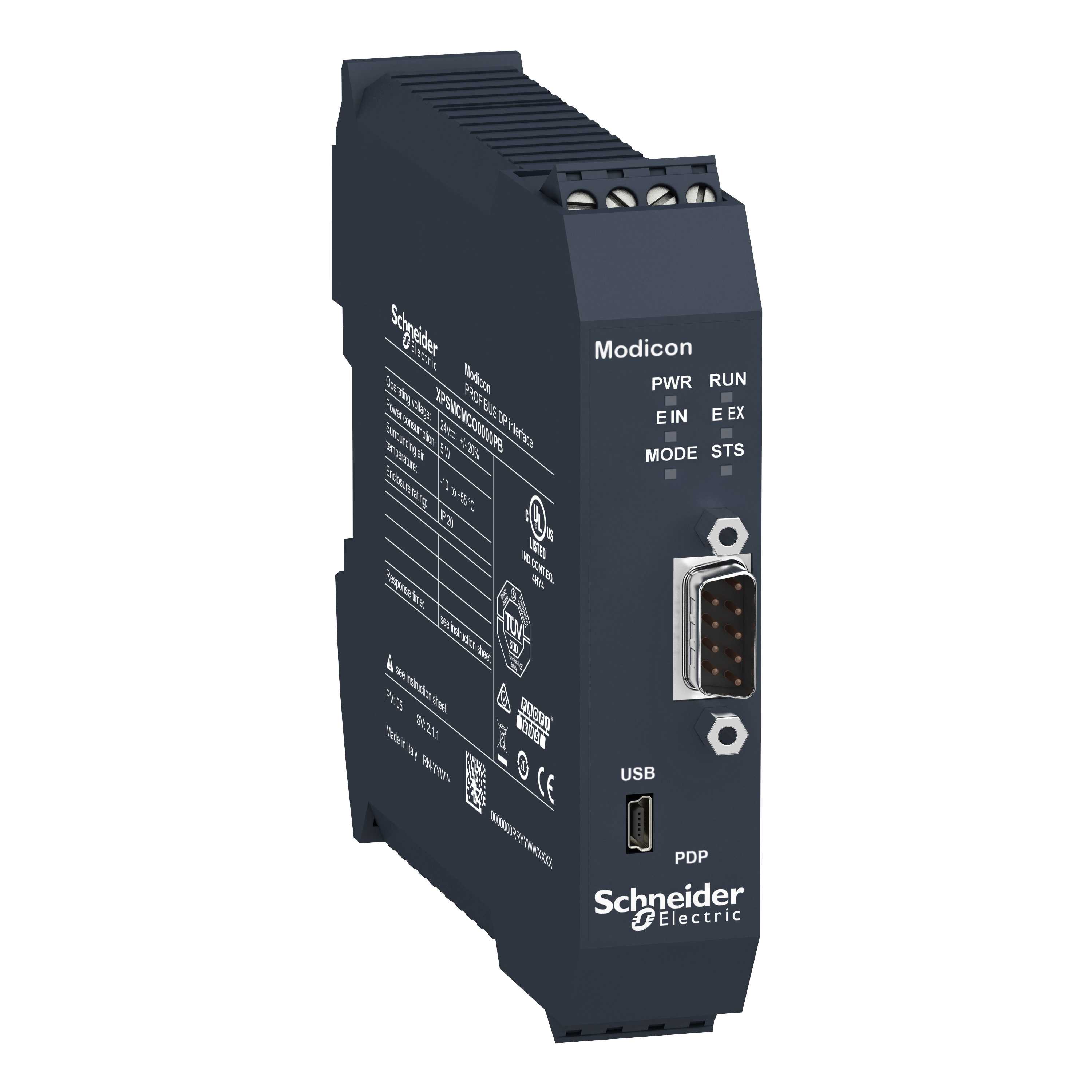 Schneider Electric - Profibus DP  diagnostisk utvidelsesmodul for Modicon MCM med skruklemmer