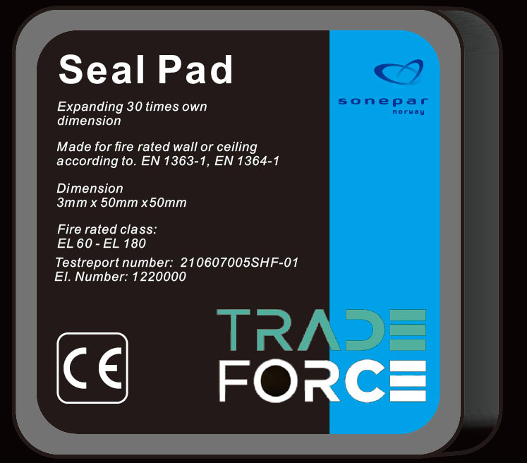 TradeForce - Branntetting for veggbokser Seal PAD EN 1364-1 Pkn.8 stk. Sonepar