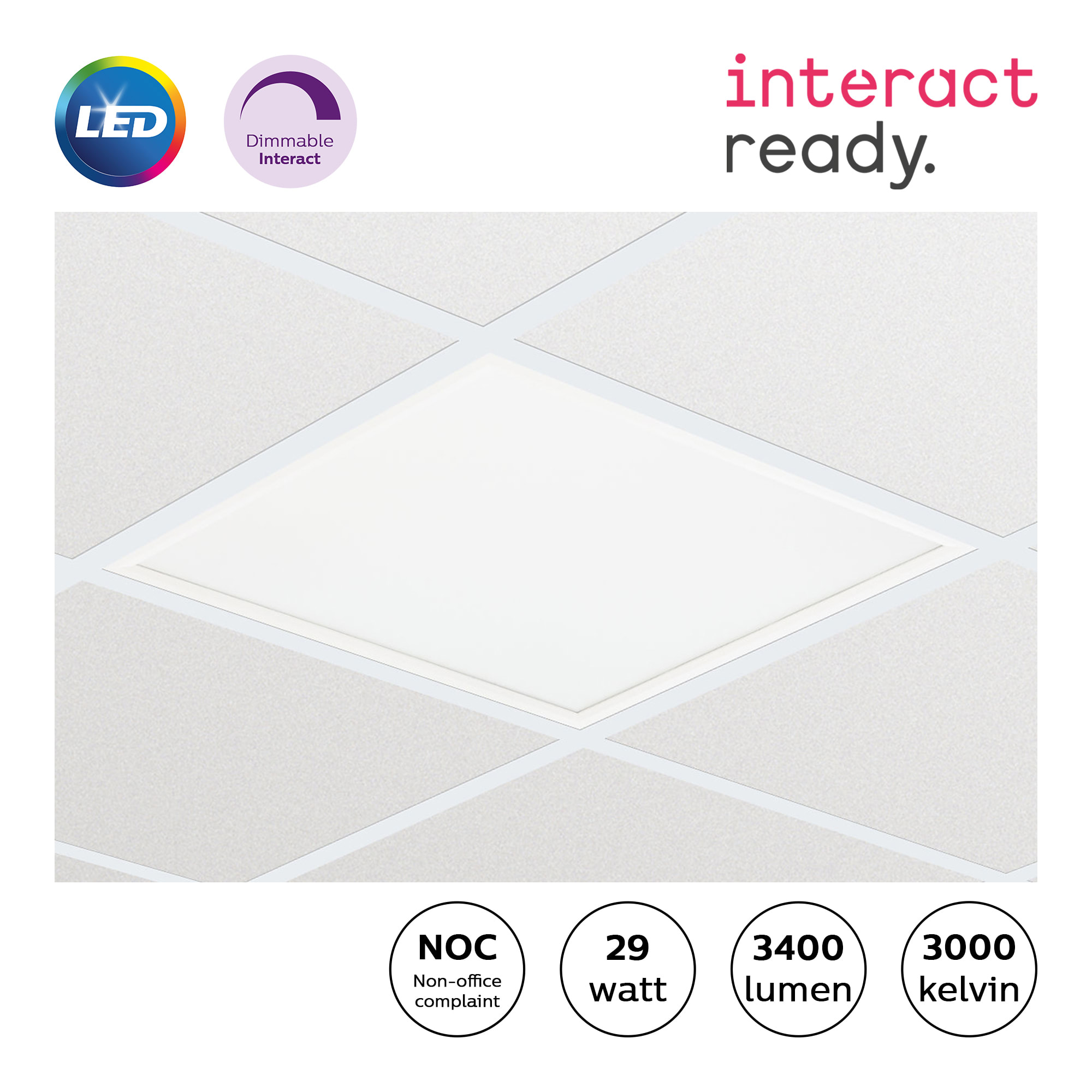 Signify - CORELINE LED PANEL 60x60 G4 RC132V LED34S/830 WIA NOC