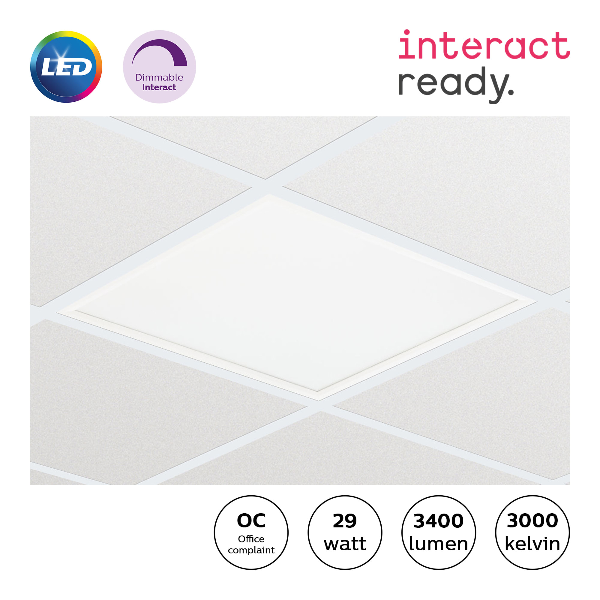 Signify - CORELINE LED PANEL 60x60 G4 RC132V LED34S/830 WIA OC