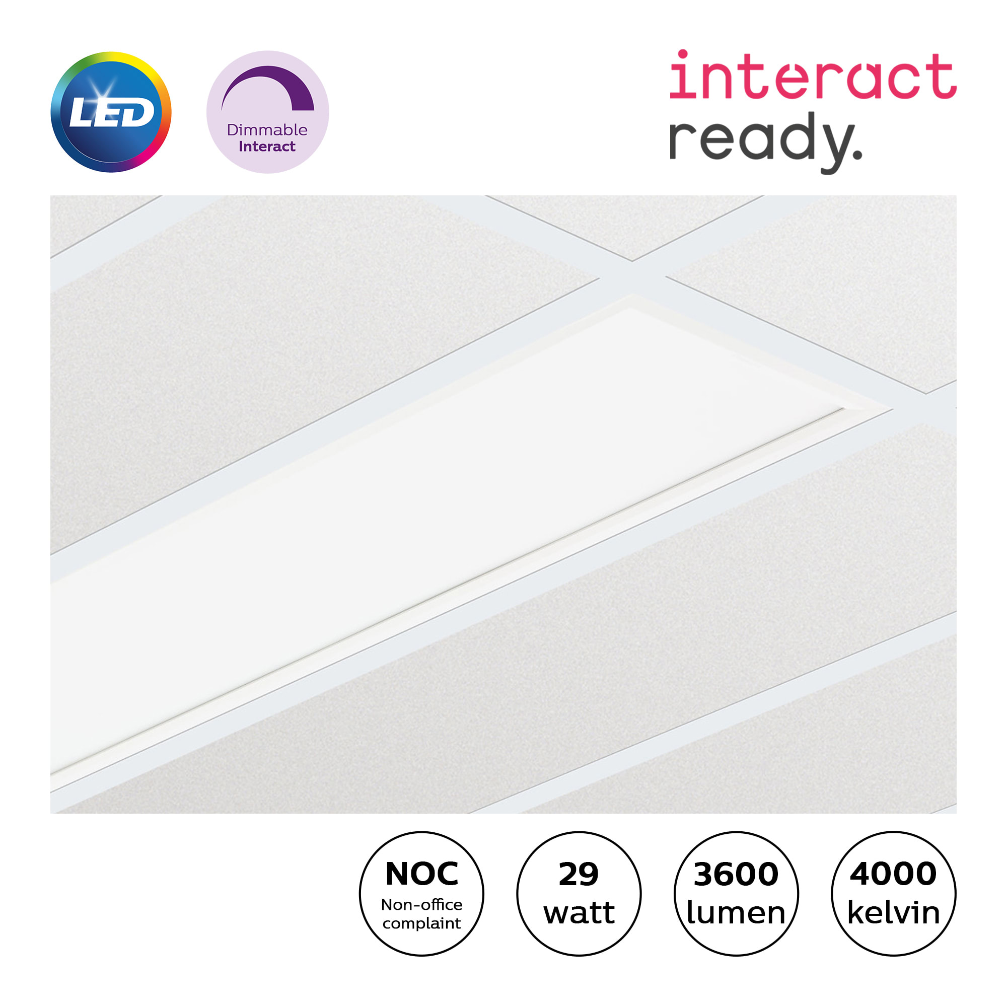 Signify - CORELINE LED PANEL 30x120 G4 RC132V LED36S/840 WIA NOC