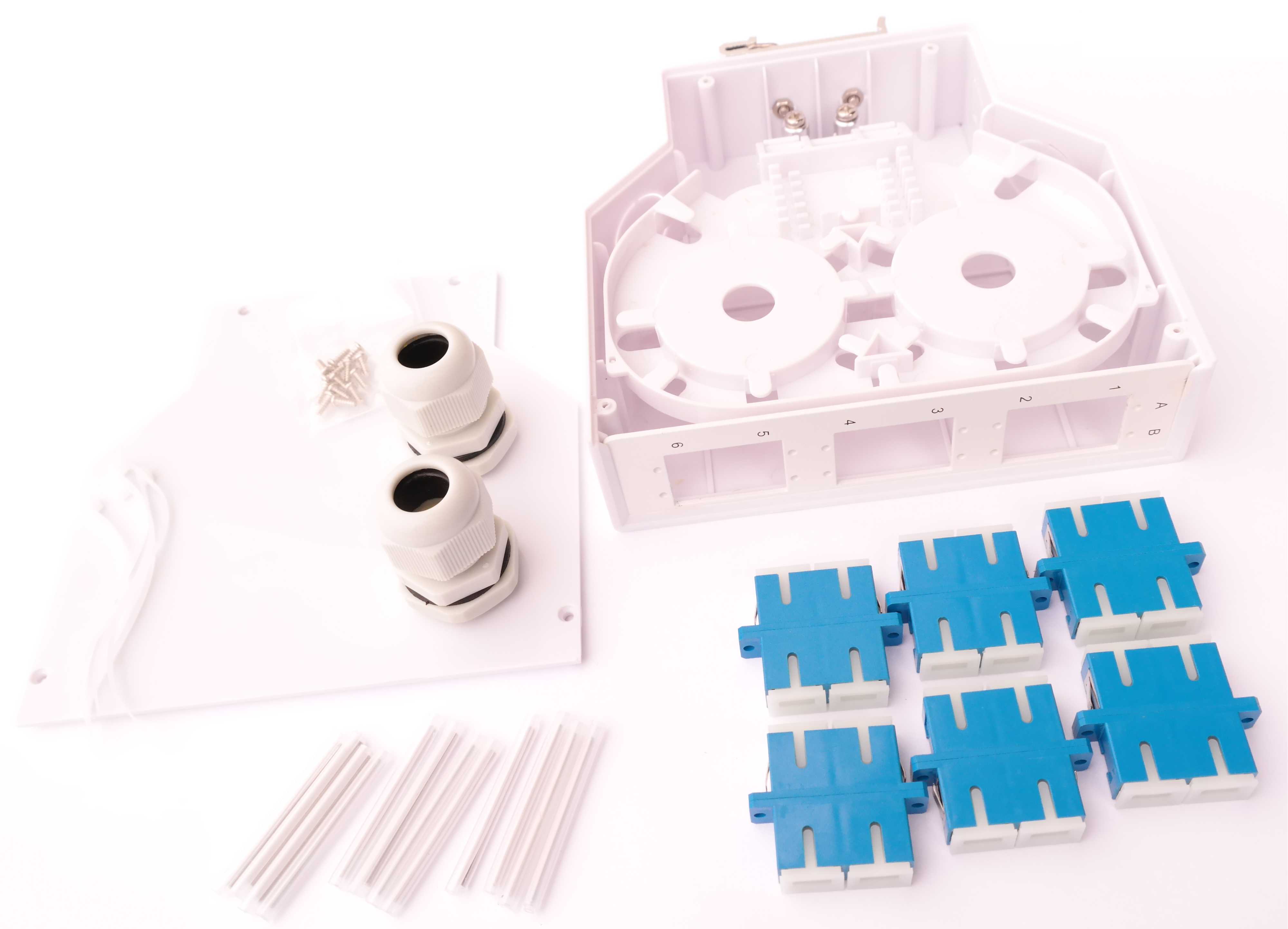 Lanse - Fiberboks 12-fiber 6xSC-D SM Passer til SC-D og LC-quad