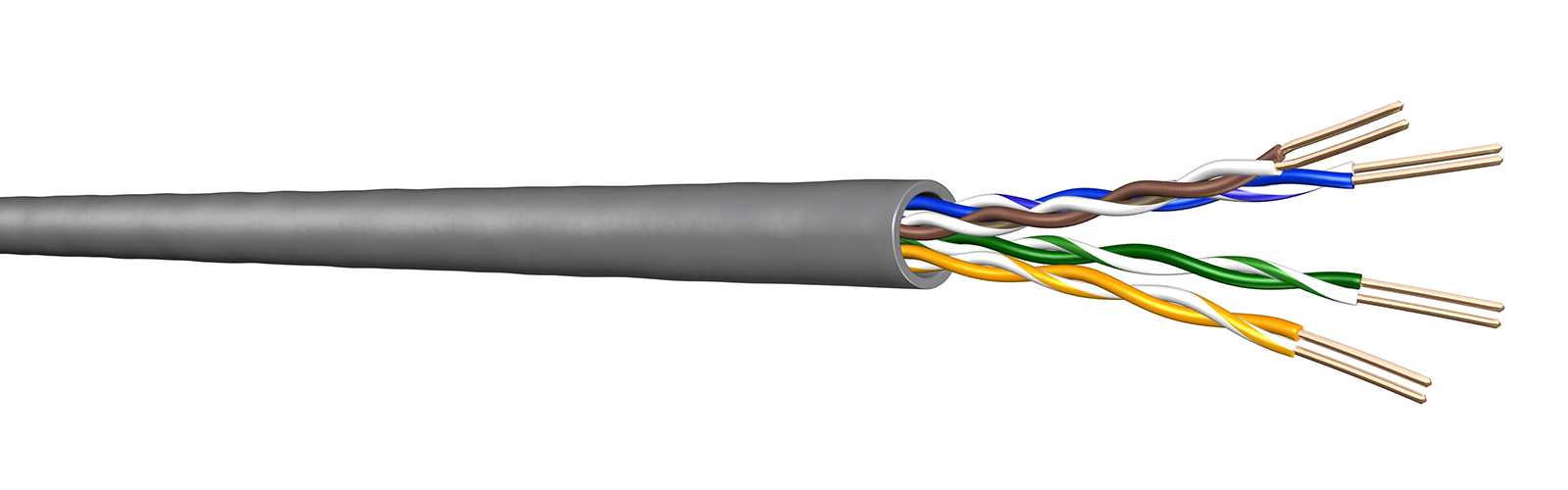 Draka - UC300 Category 5e U/UTP 4P 0.5mm PVC, GRÅ