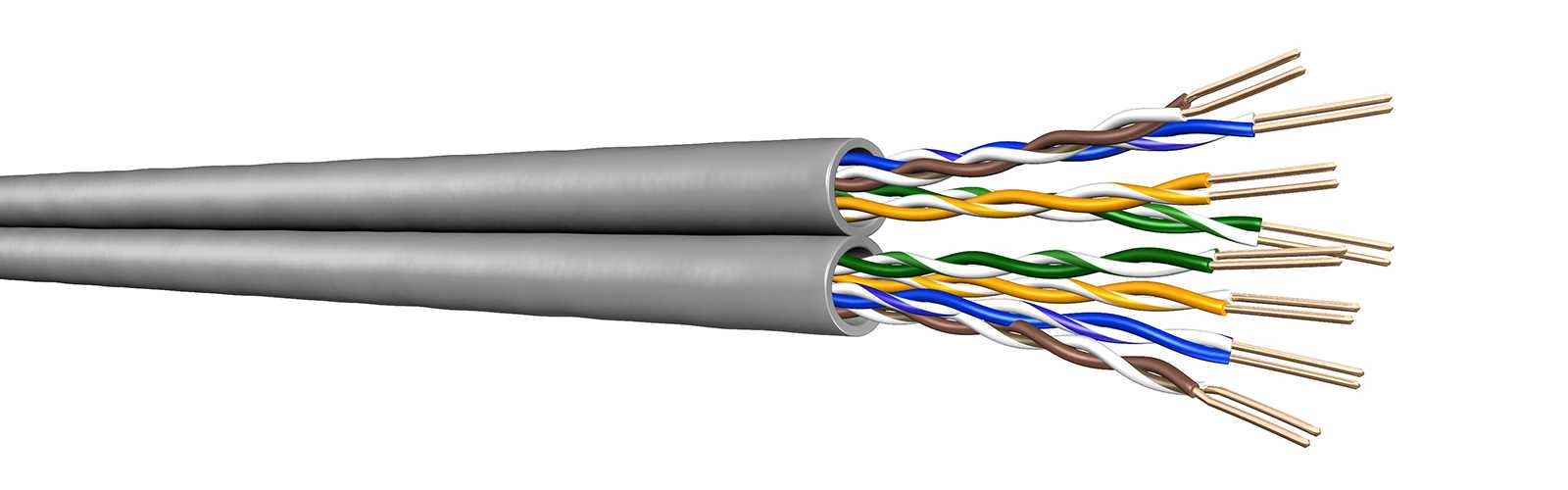 Draka - UC300 Category 5e U/UTP 2x4P 0.5mm LSHF, GRÅ