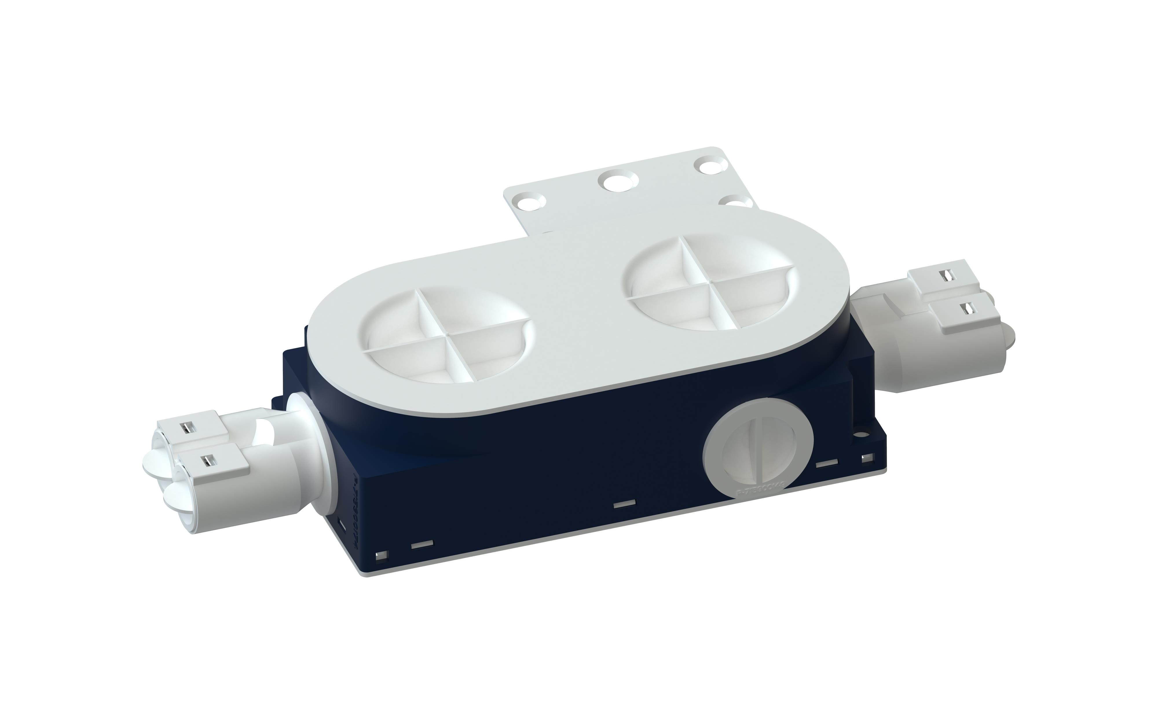 TradeForce - Veggboks 42 - 2x71 dobbel 4 løp 16mm med stenderfeste Sonepar