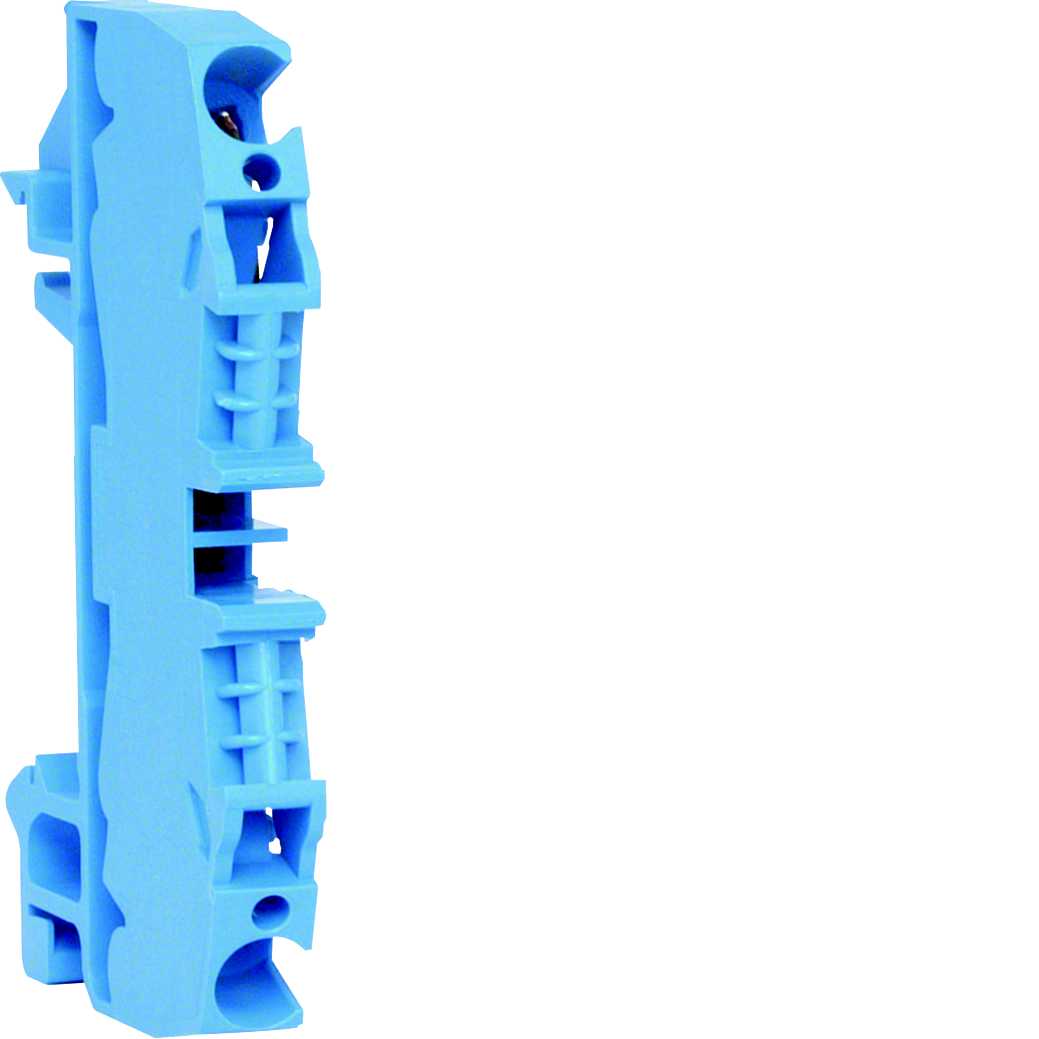 Hager - Rekkeklemme Neutral, hurtigkobling-fjærteknikk 10mm2 bev ledning, 16mm2 helkjerne, 57A 800 V