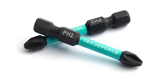 TradeForce - Bitssett 10 pk. PH2 bits med 50mm lengde i Tic-Tac eske