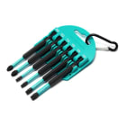 TradeForce - Bitssett 6 pk. På brett med krok. 90mm lengde. PH2, PZ2, TORX T15,20,25 og 30.
