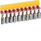 Hager - Tverrbro for 10 klemmer 4/ 6mm2 KXA04LH, -04NH, -04E