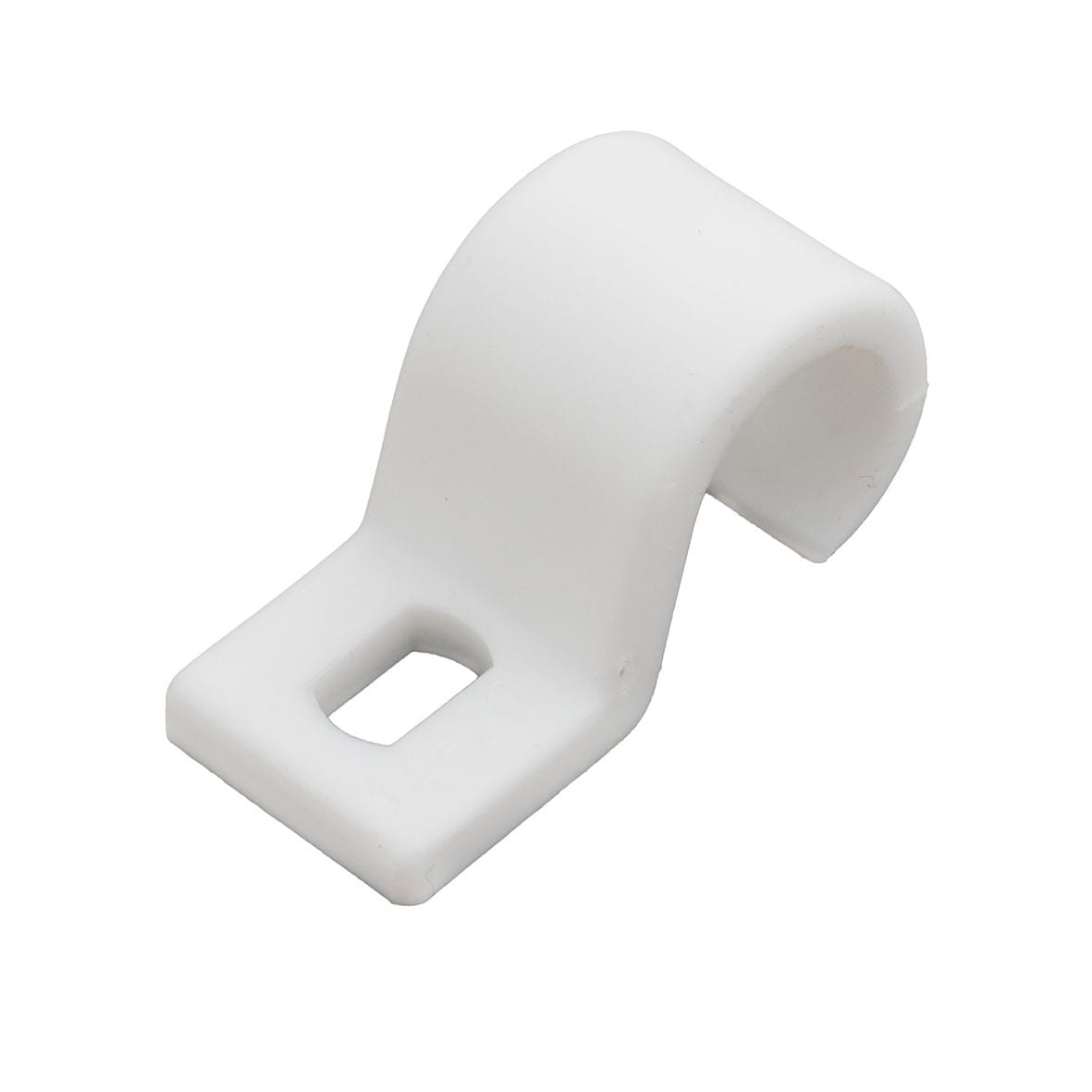 Castor - Plastklips klammer for feste av rund kabel eller rør 7-10mm Farge: Hvit.