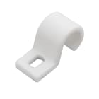 Castor - Plastklips klammer TKK for feste av rund kabel eller rør B 3-5mm Farge: Hvit.