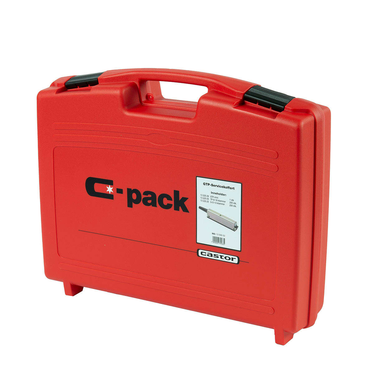 Castor - GTP-mini Servicekoffert med GTP-mini innslagsverktøy, TP-klammer og Gipskalmmer