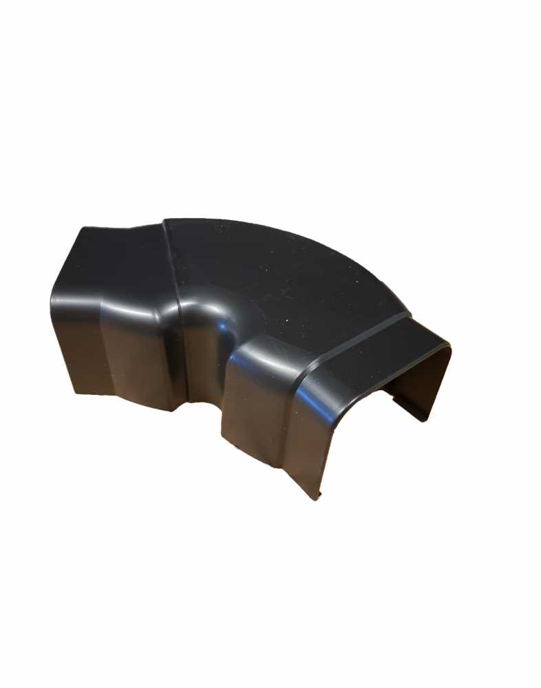Grøntklima AS - Regulerbart bend, 80 x 60mm sort, til Standard & Artic