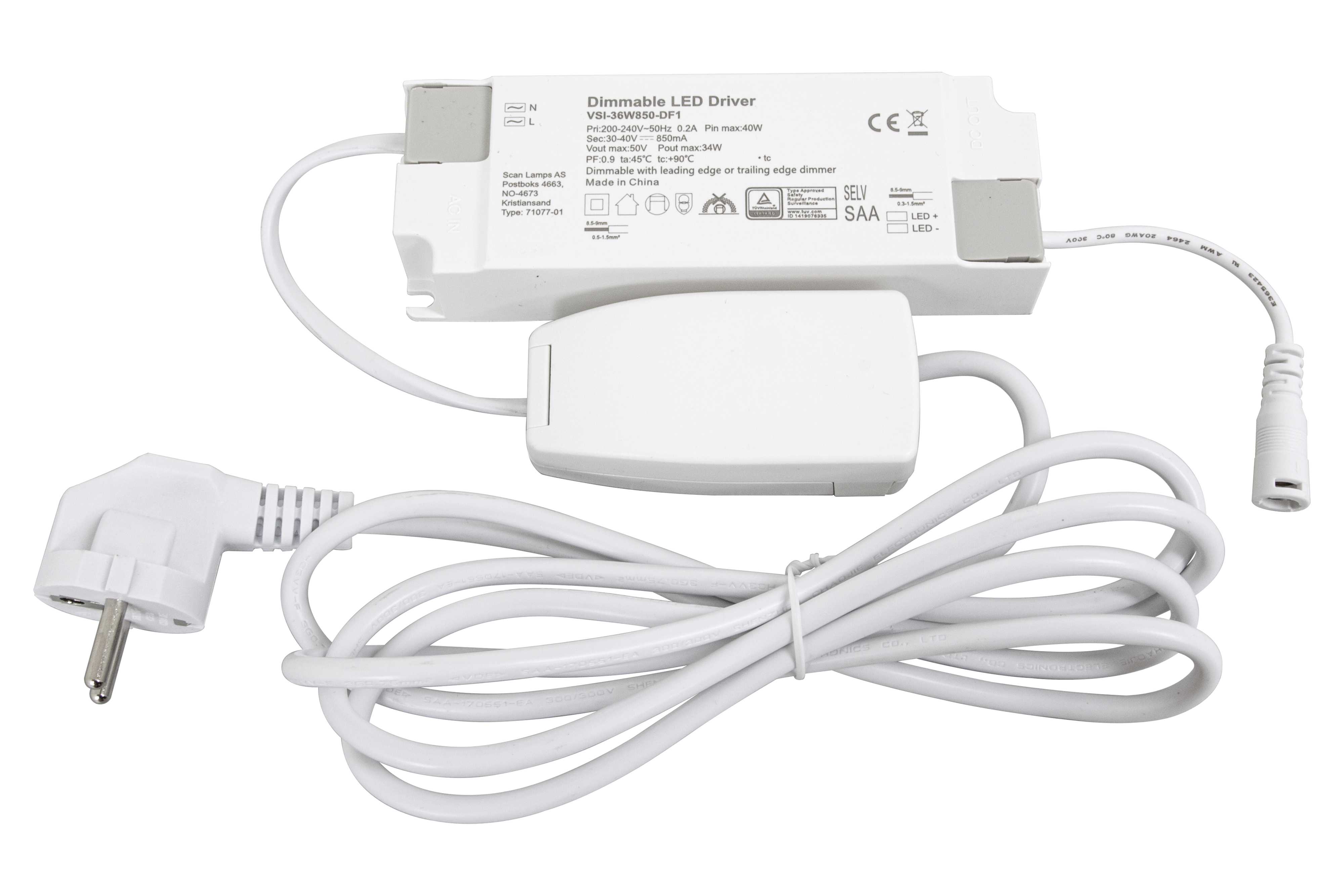 Aneta Lighting - SKYLIGHT DRIVER DIMBAR HVIT