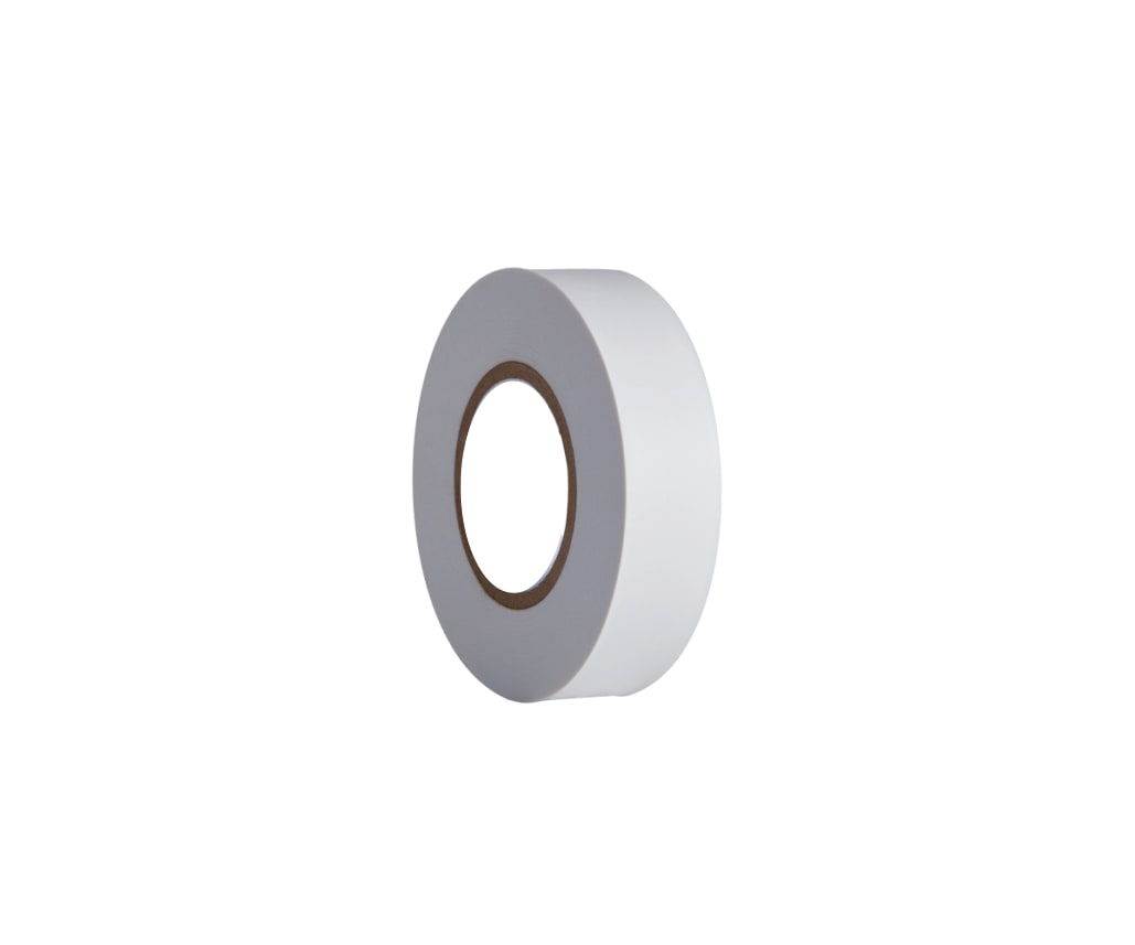 TradeForce - TAPE 19MM 20 MTR. HVIT PVC Ty