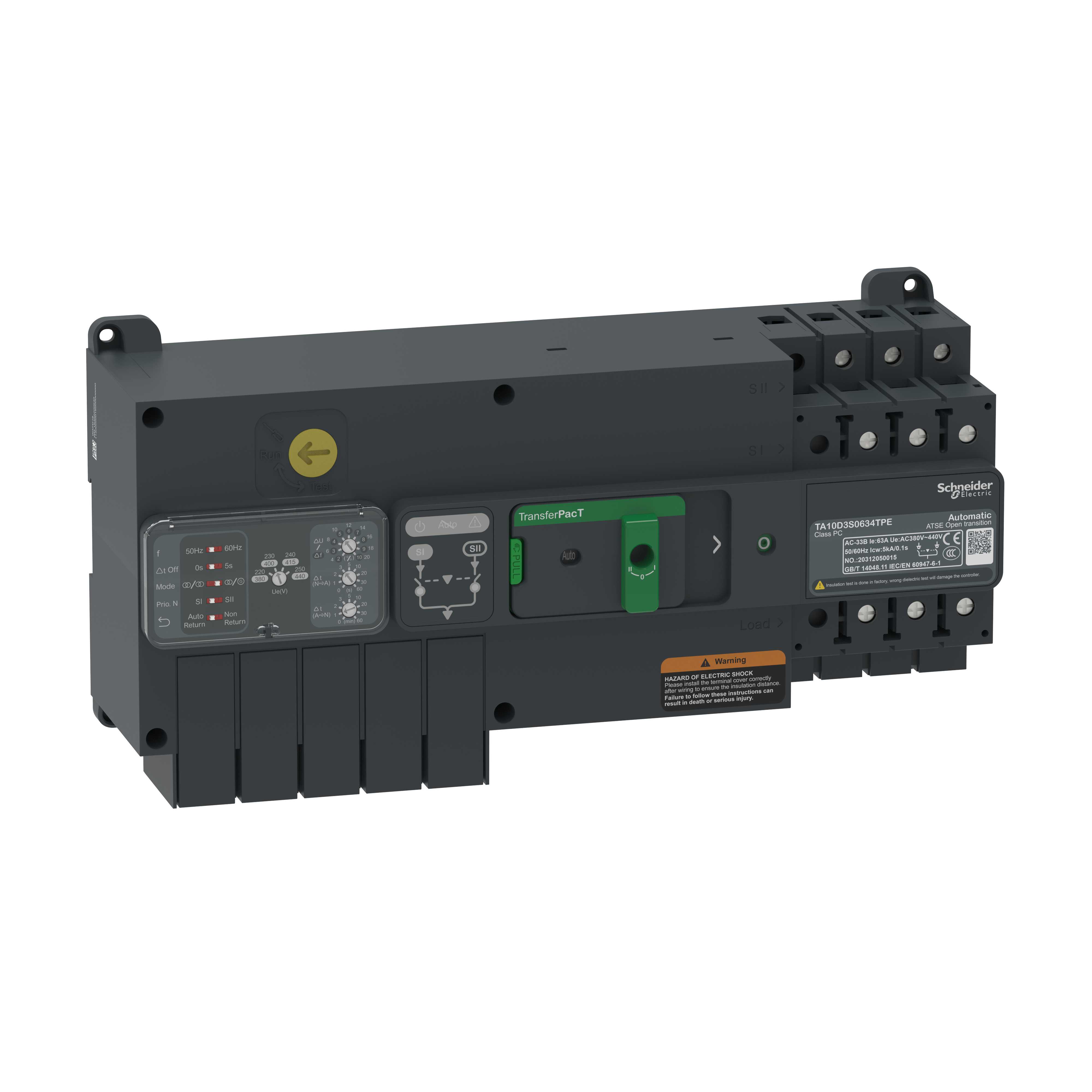 Schneider Electric - ATS-In40A-400V-3P-Rotary-Ith1 TA10D3S0404TPE