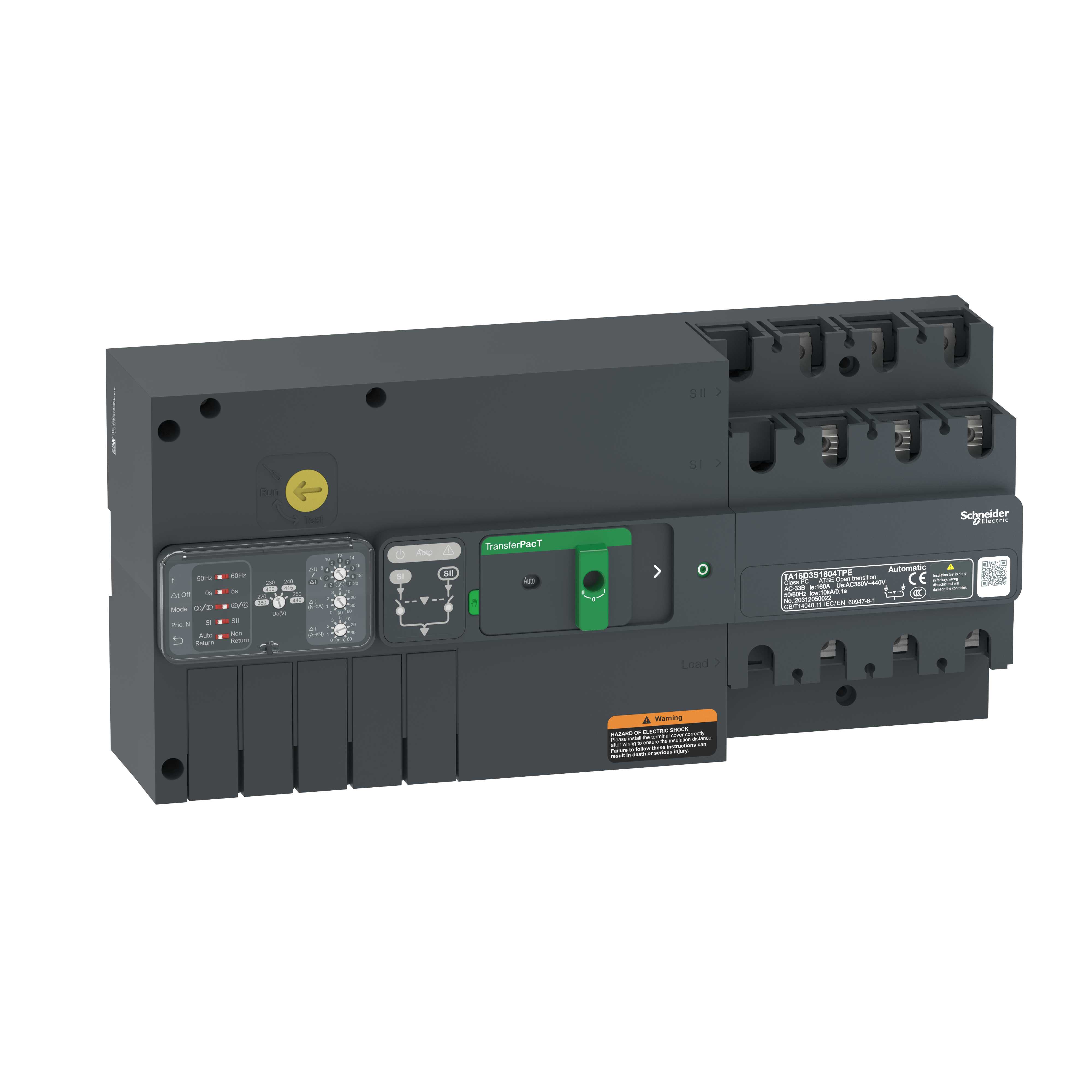 Schneider Electric - ATS-In160A-400V-3P-Rotary-Ith TA16D3S1604TPE