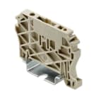 Weidmueller - End bracket, Wemid, dark beige, Rail: TS 35, Snap-on