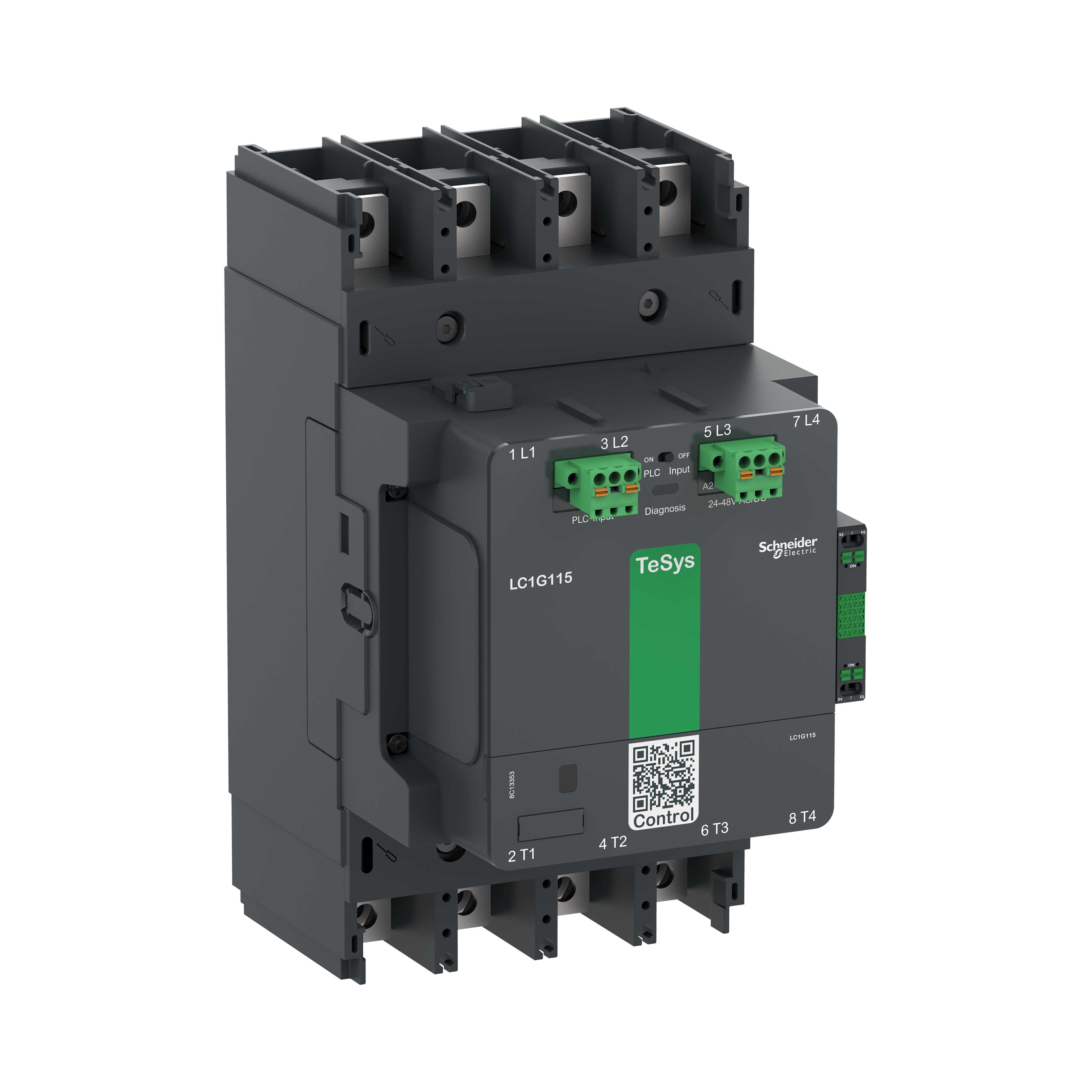 Schneider Electric - Kontaktor TeSys LC1G 150A 440V 4P AC3 avansert 24-48V AC-DC spole