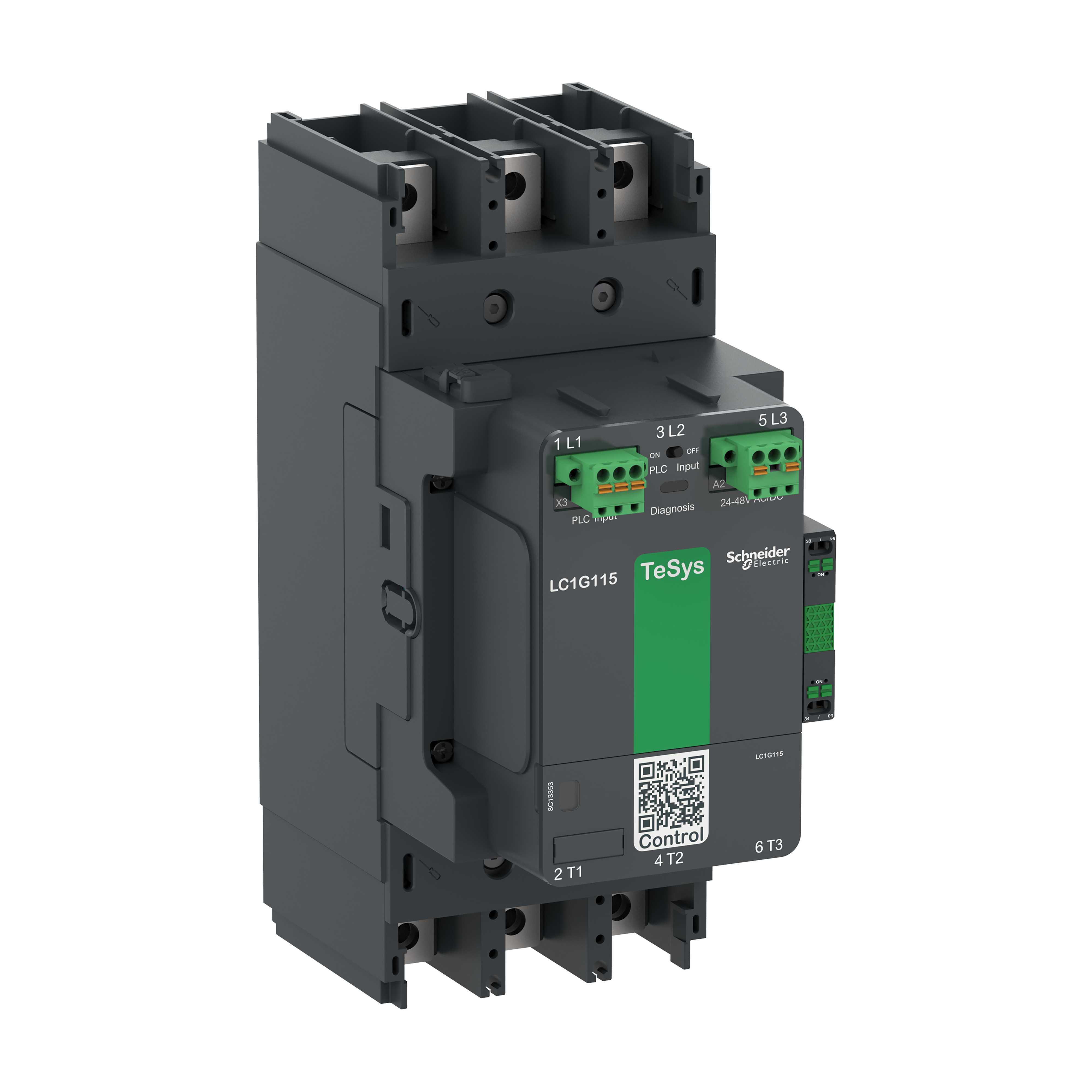 Schneider Electric - Kontaktor TeSys LC1G 225A 440V 3P AC3 avansert 48-130V AC-DC spole