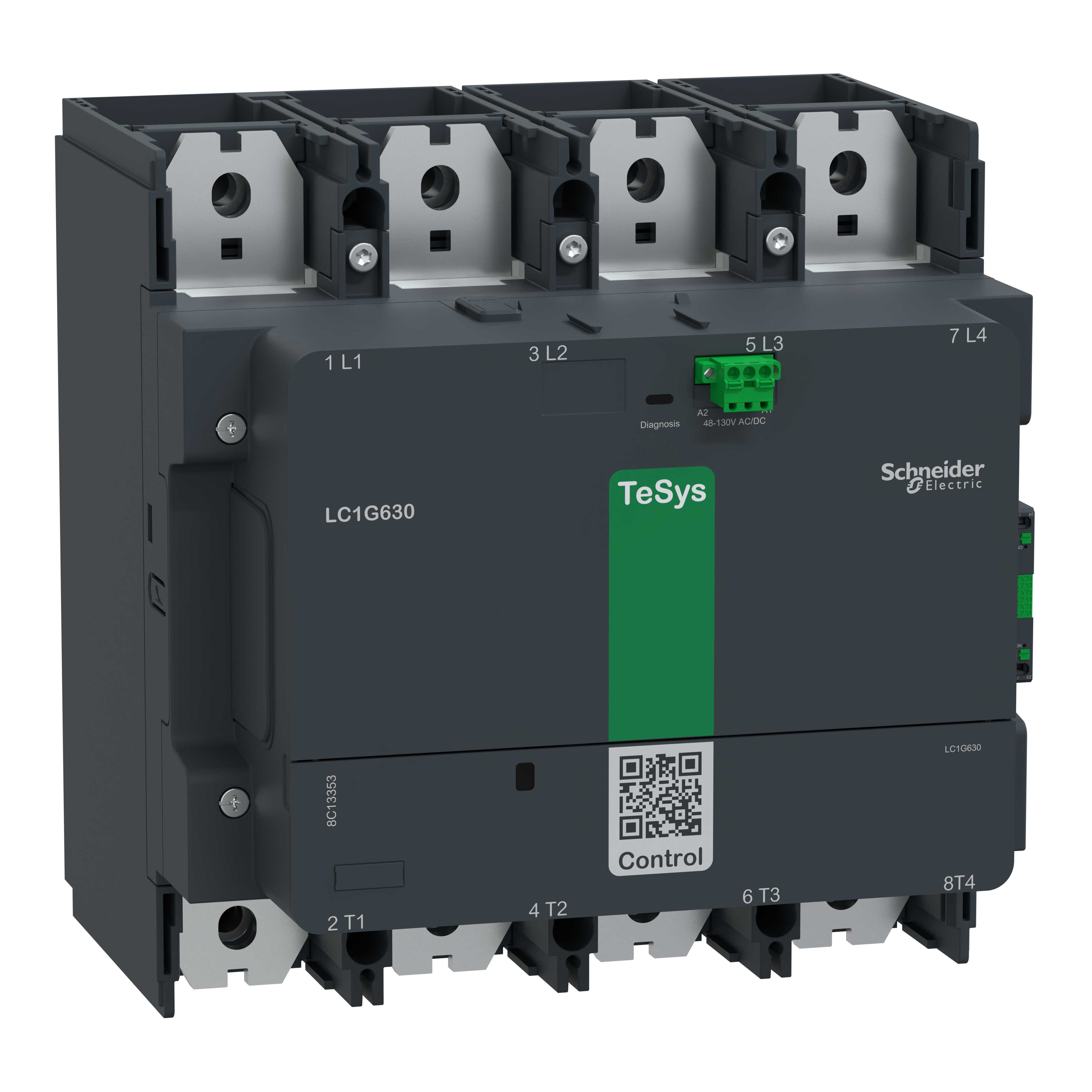 Schneider Electric - Kontaktor TeSys LC1G 800A 440V 4P AC3 standard 100-250V AC-DC spole