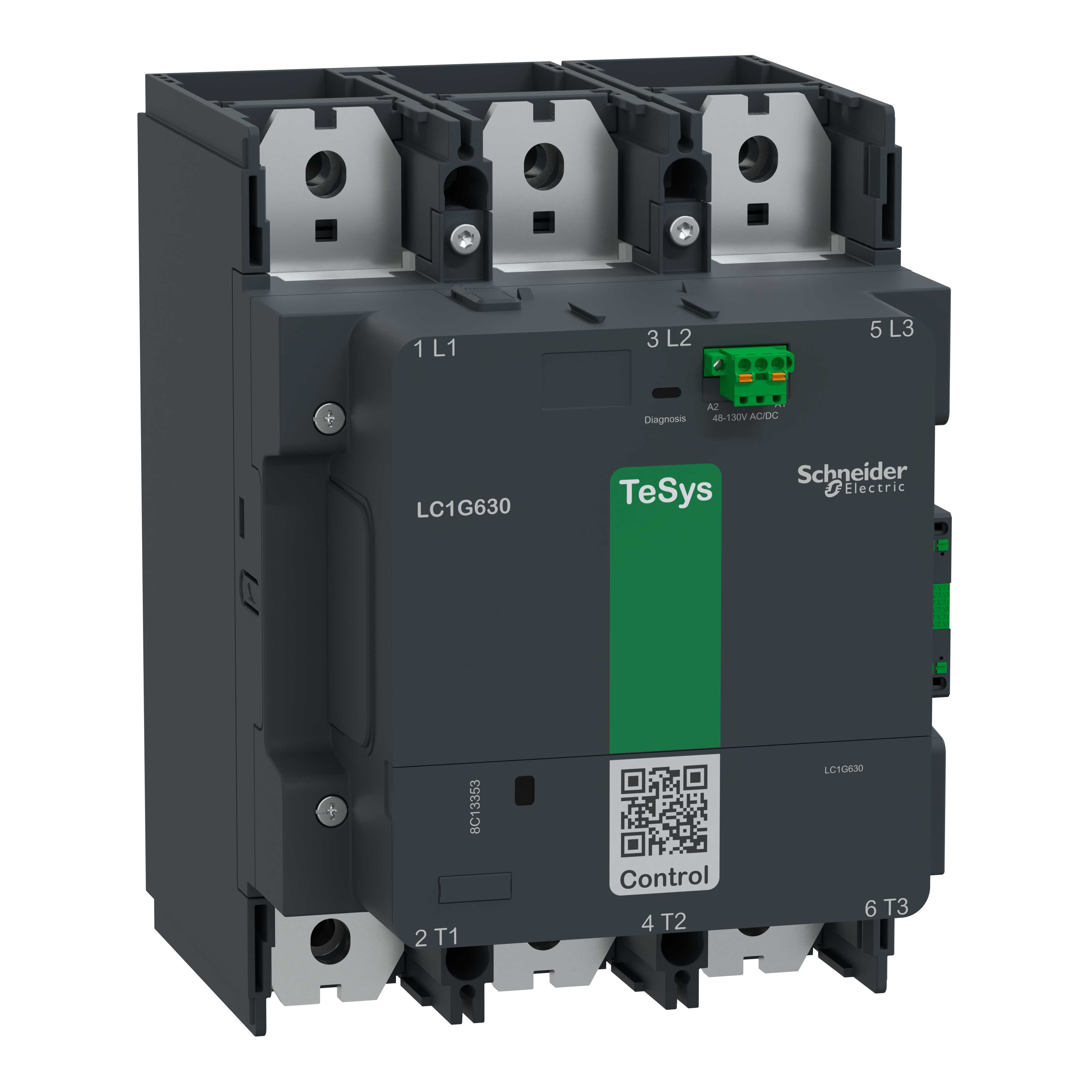 Schneider Electric - Kontaktor TeSys LC1G 630A 440V 3P AC3 standard 100-250V AC-DC spole