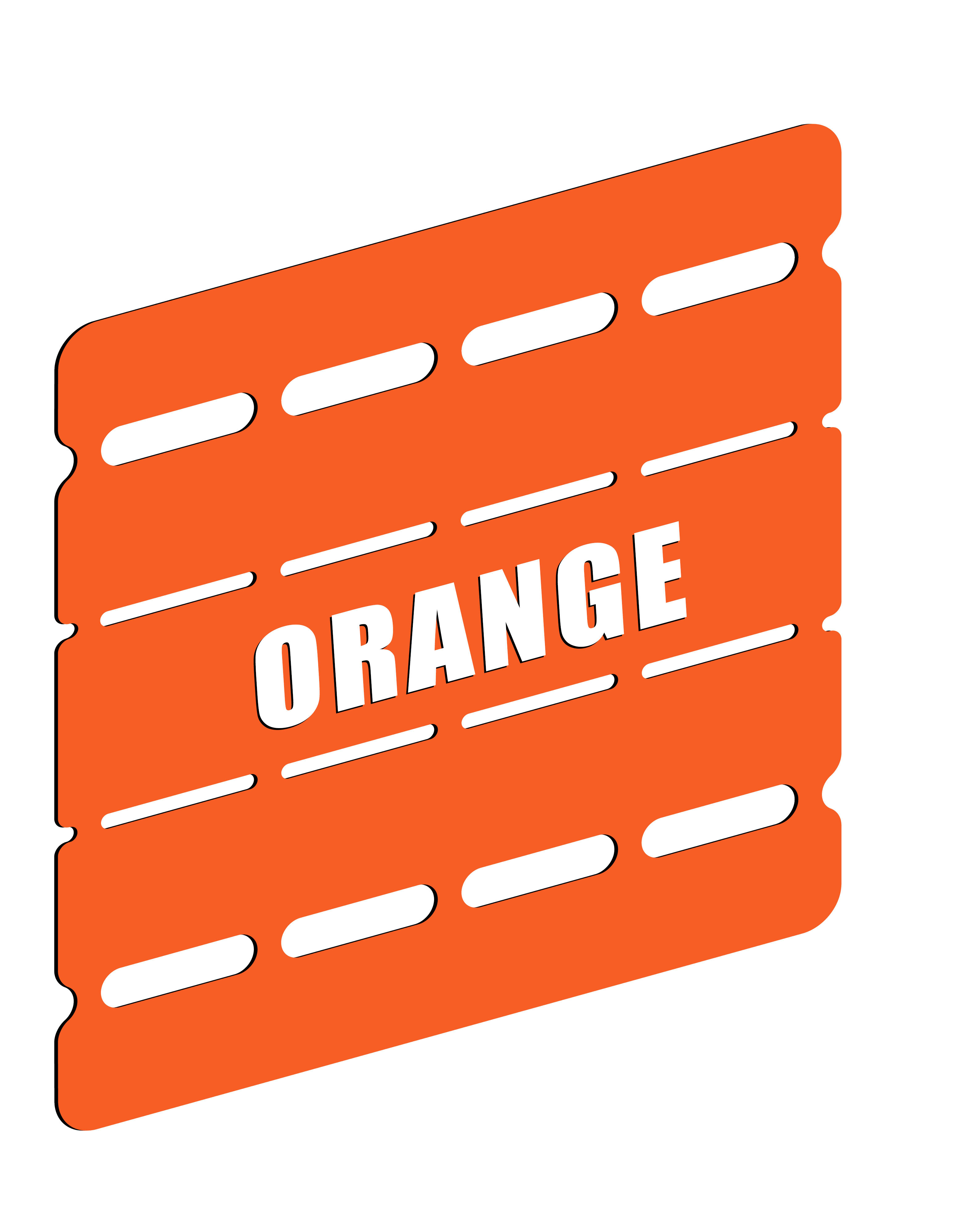 Wibe Group - Wibe - merkeplate 93 - oransje - sett av 100