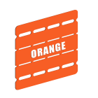 Wibe Group - Wibe - merkeplate 93 - oransje - sett av 100