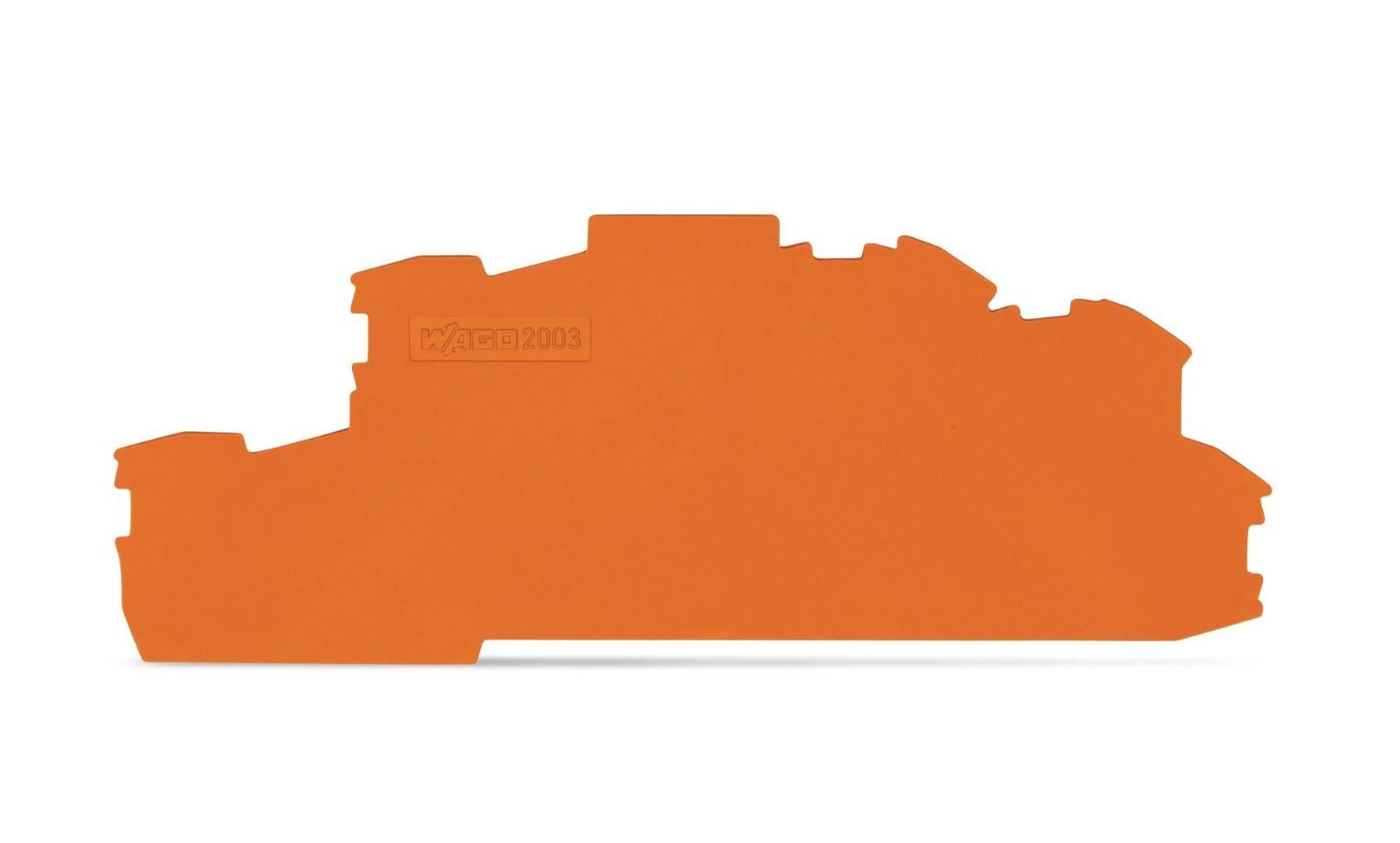 WAGO - Ende- og mellomliggende plate;1 mm tykk;bare for bruk med sikringsplugger;oransje