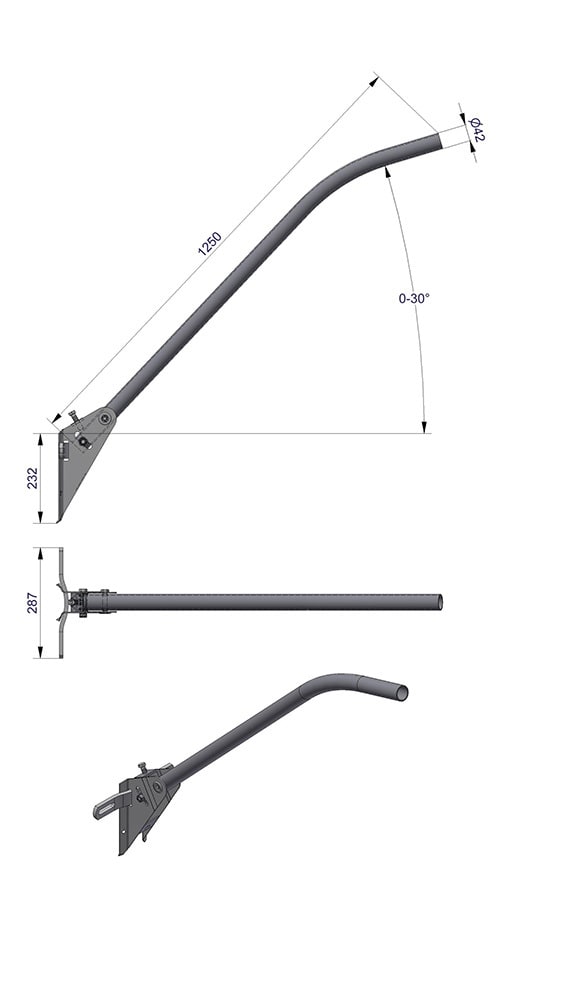 Vik Ørsta AS - STOLPEARM M/KN.30 GR Ø42X1250