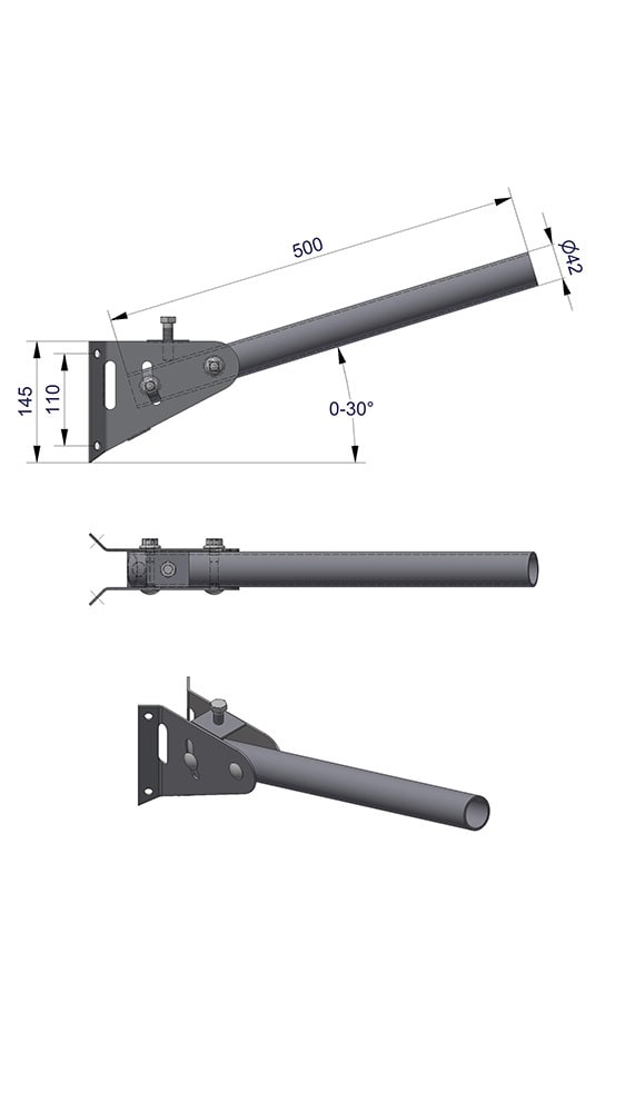 Vik Ørsta AS - VEGGARM FOR HJØRNE Ø42X500