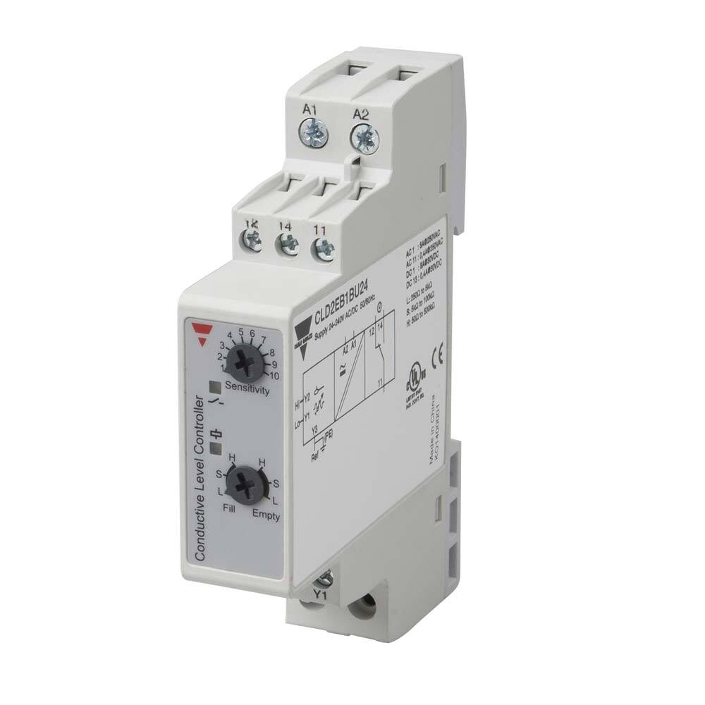 Carlo Gavazzi - Nivårele for fylle-/tømmeprosesser. DIN-skinne montering. 24-240VAC/DC.