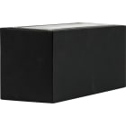 Unilamp - Case 2x6W 3000K Asym Sort Veggarmatur opp/nedlys